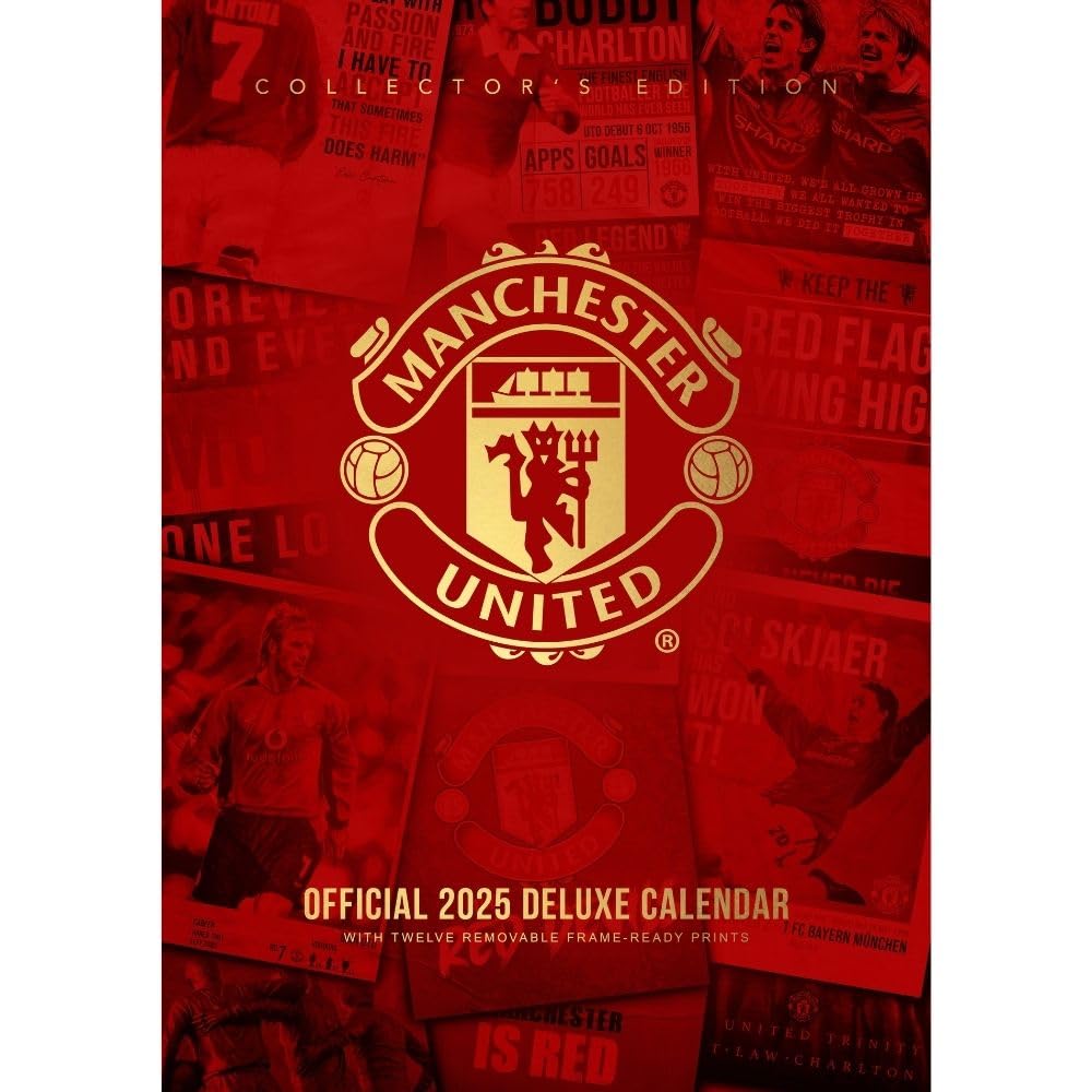 2025 Manchester United Fc - A3 Deluxe Wall Calendar