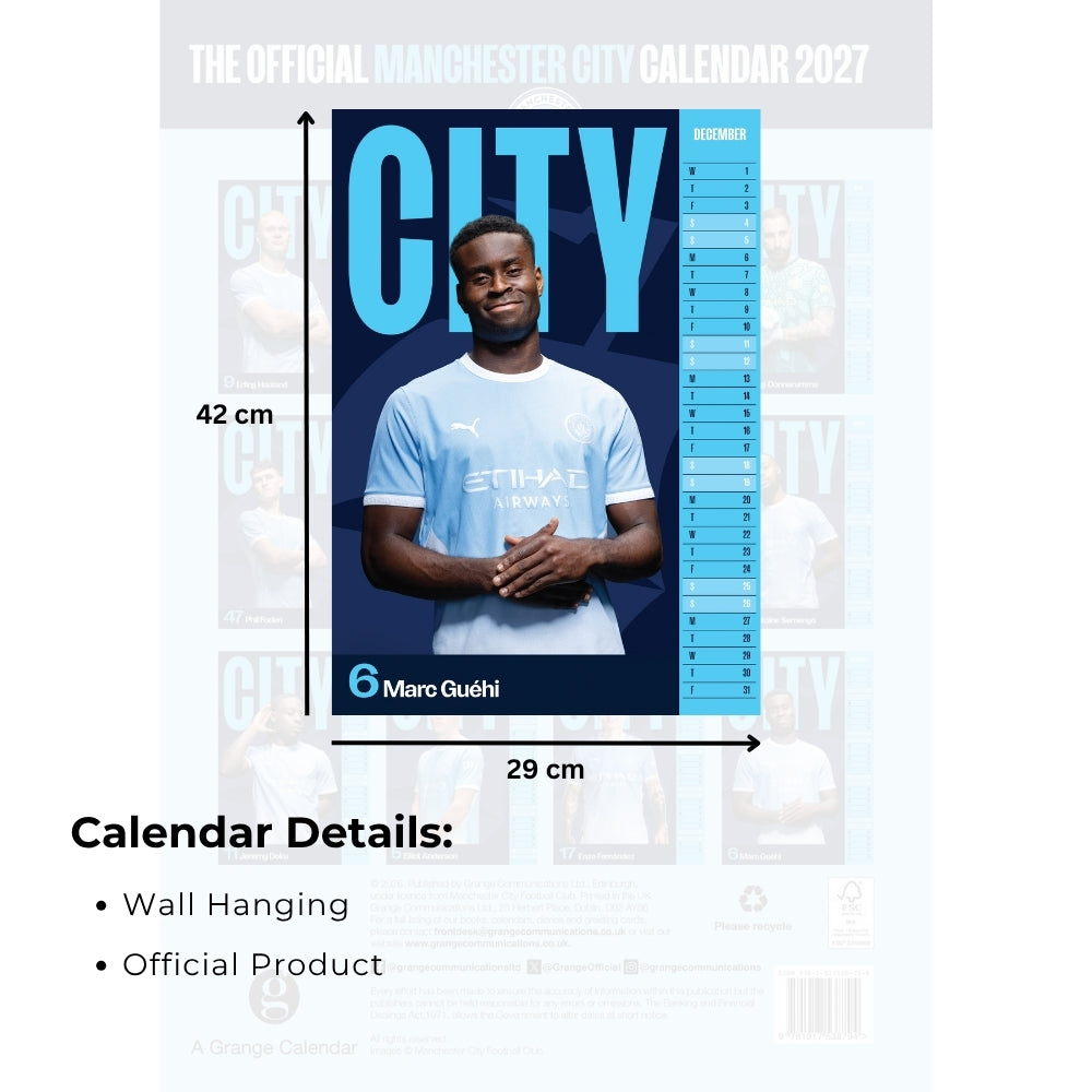 2027 Manchester City FC - A3 Wall Calendar - product image 6