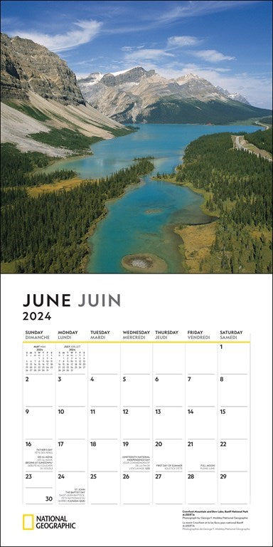 2024 National Geographic: Canada - Square Wall Calendar  SOLD OUT