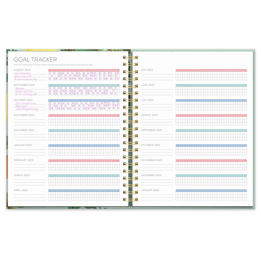 2025 Fruit & Flora - XL Spiral Weekly & Monthly Diary/Planner