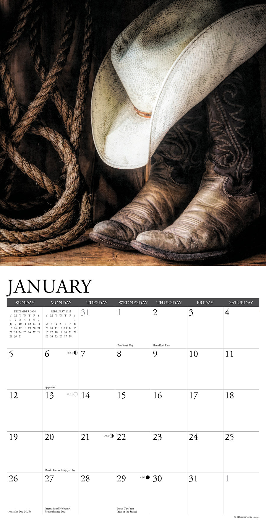 2025 Cowboys - Square Wall Calendar (US Only)