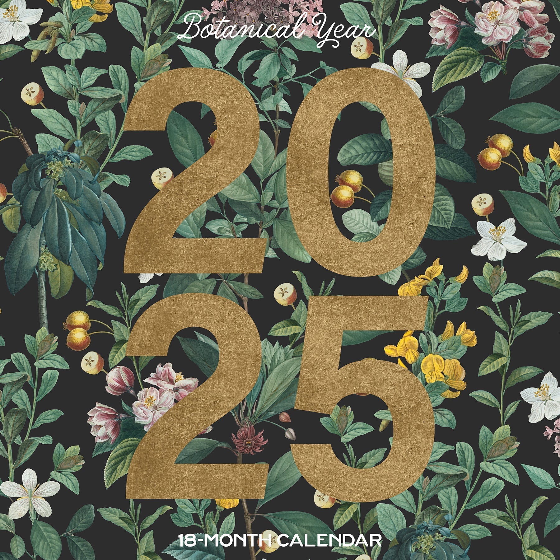 2025 Botanical Year (w/foil) - Square Wall Calendar (US Only)