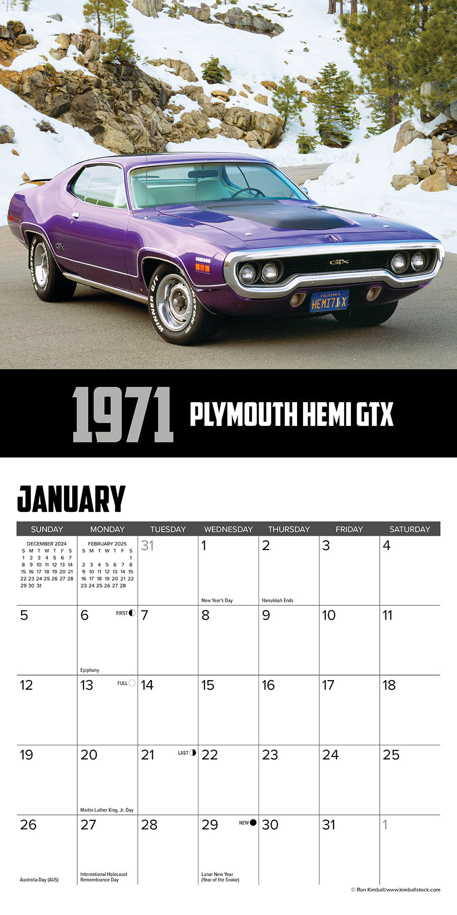 2025 American Muscle Cars - Mini Wall Calendar (US Only)