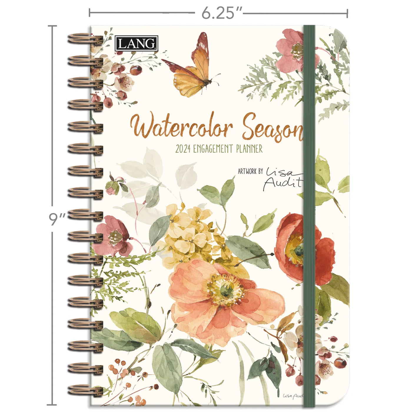 2024 LANG Watercolor Seasons - Monthly Engagement Diary/Planner
