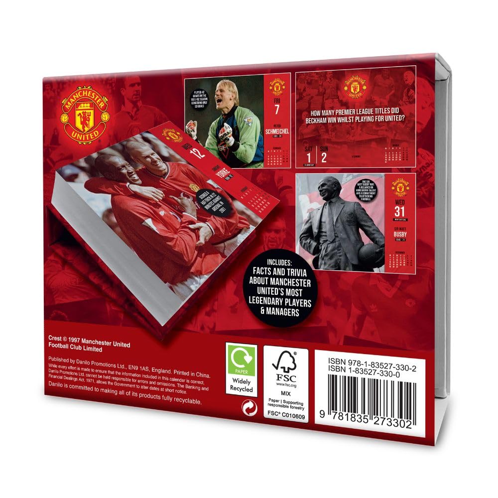 2025 Manchester United - Daily Boxed Page-A-Day Calendar