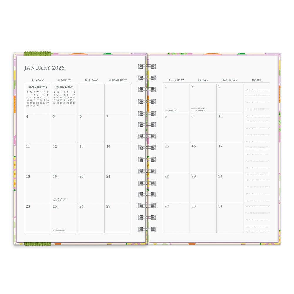 2026 Pickleball Rally (Oliver) - 17-Month Monthly & Weekly Diary/Planner