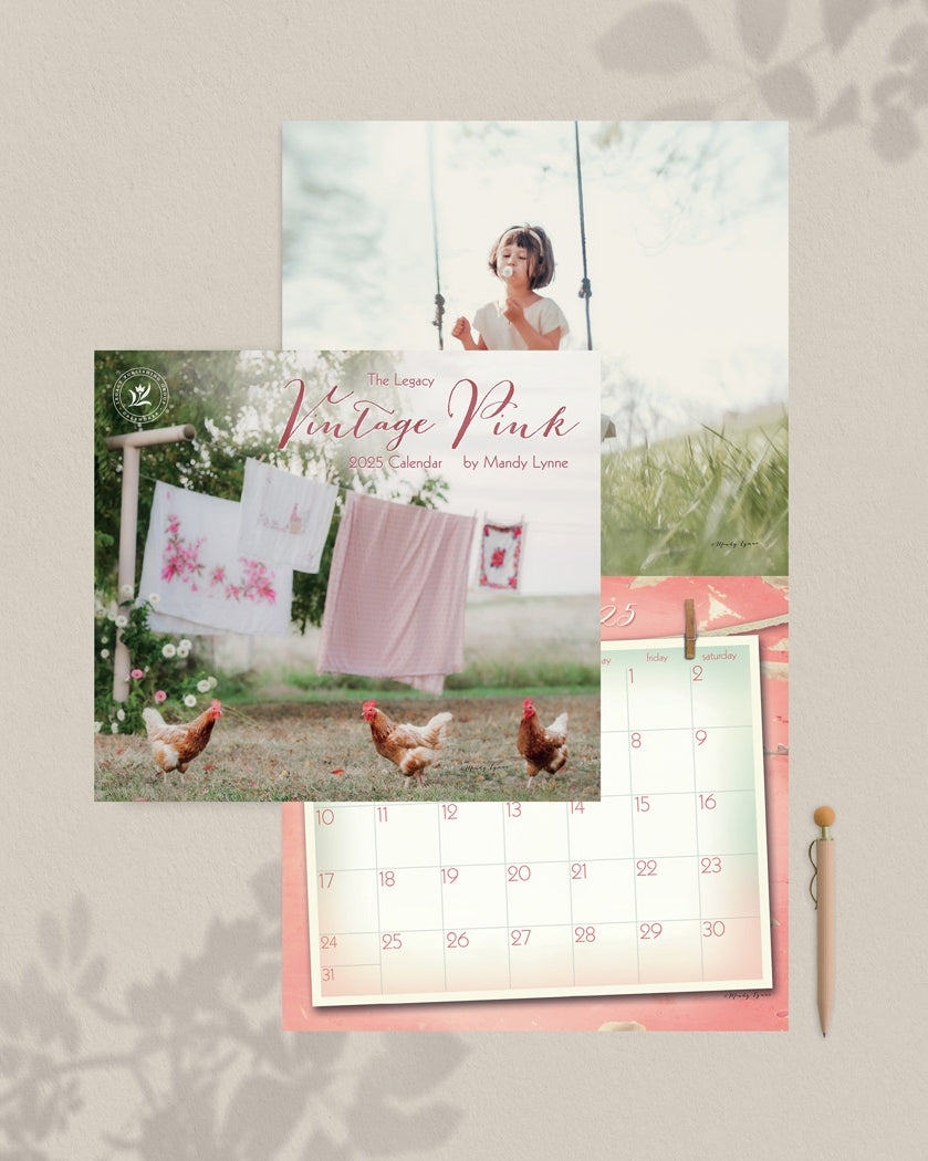 2025 Legacy Vintage Pink - Deluxe Wall Calendar