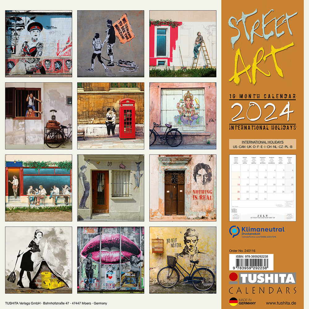 2024 World Street Art Square Wall Calendar Art Calendars