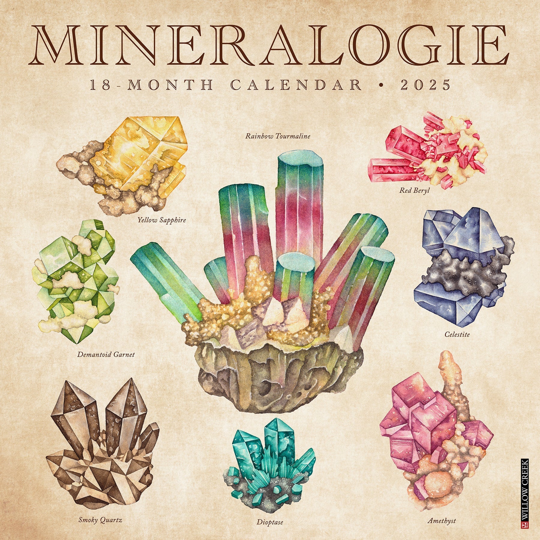 2025 Mineralologie - Square Wall Calendar (US Only)