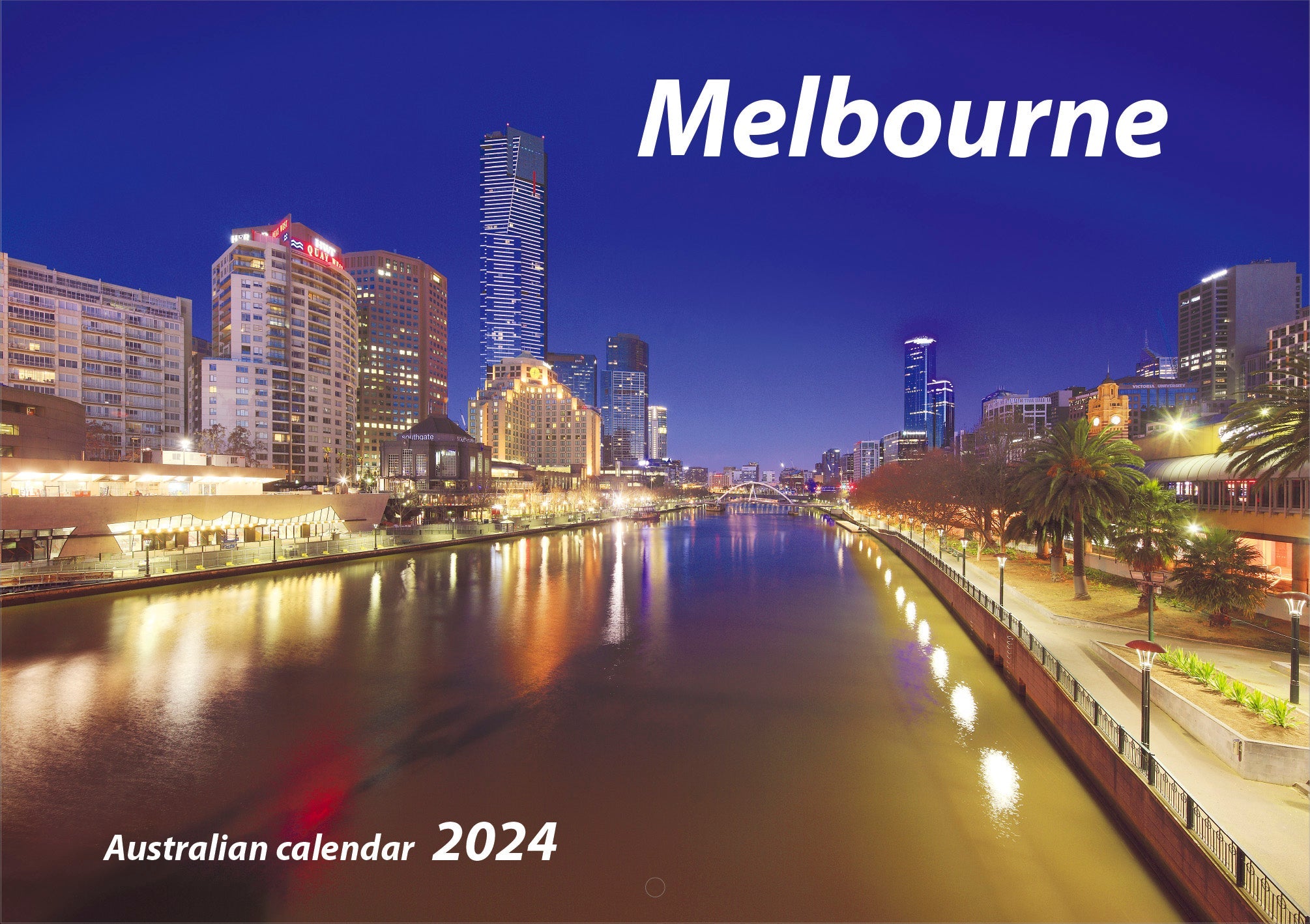 2024 Melbourne - Horizontal Wall Calendar