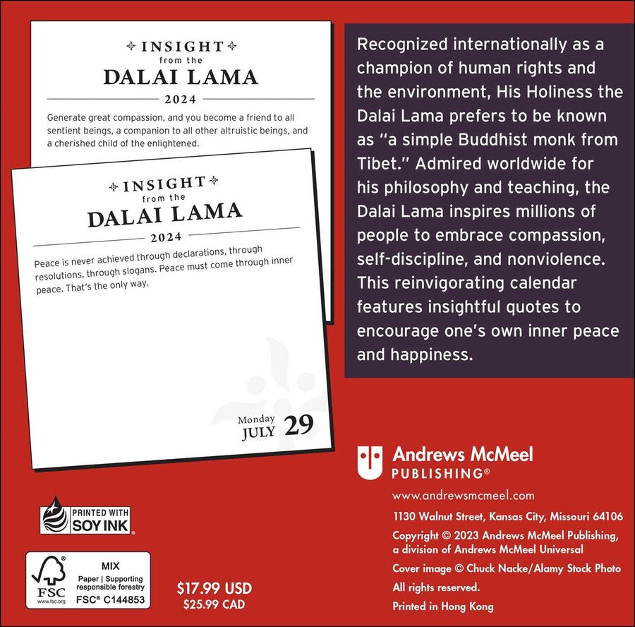 2024 Insight from the Dalai Lama - Boxed Page-A-Day Calendar  SOLD OUT