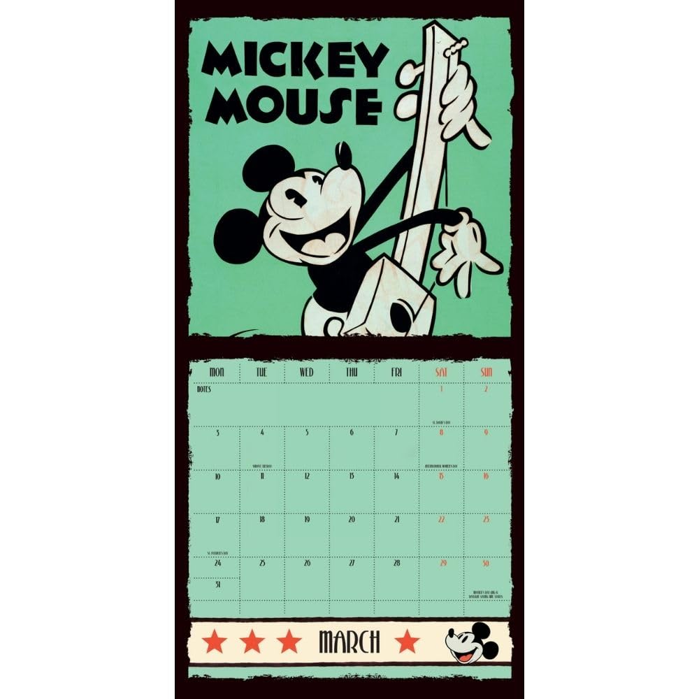 2025 Mickey Classic 90th Anniversary - Square Wall Calendar