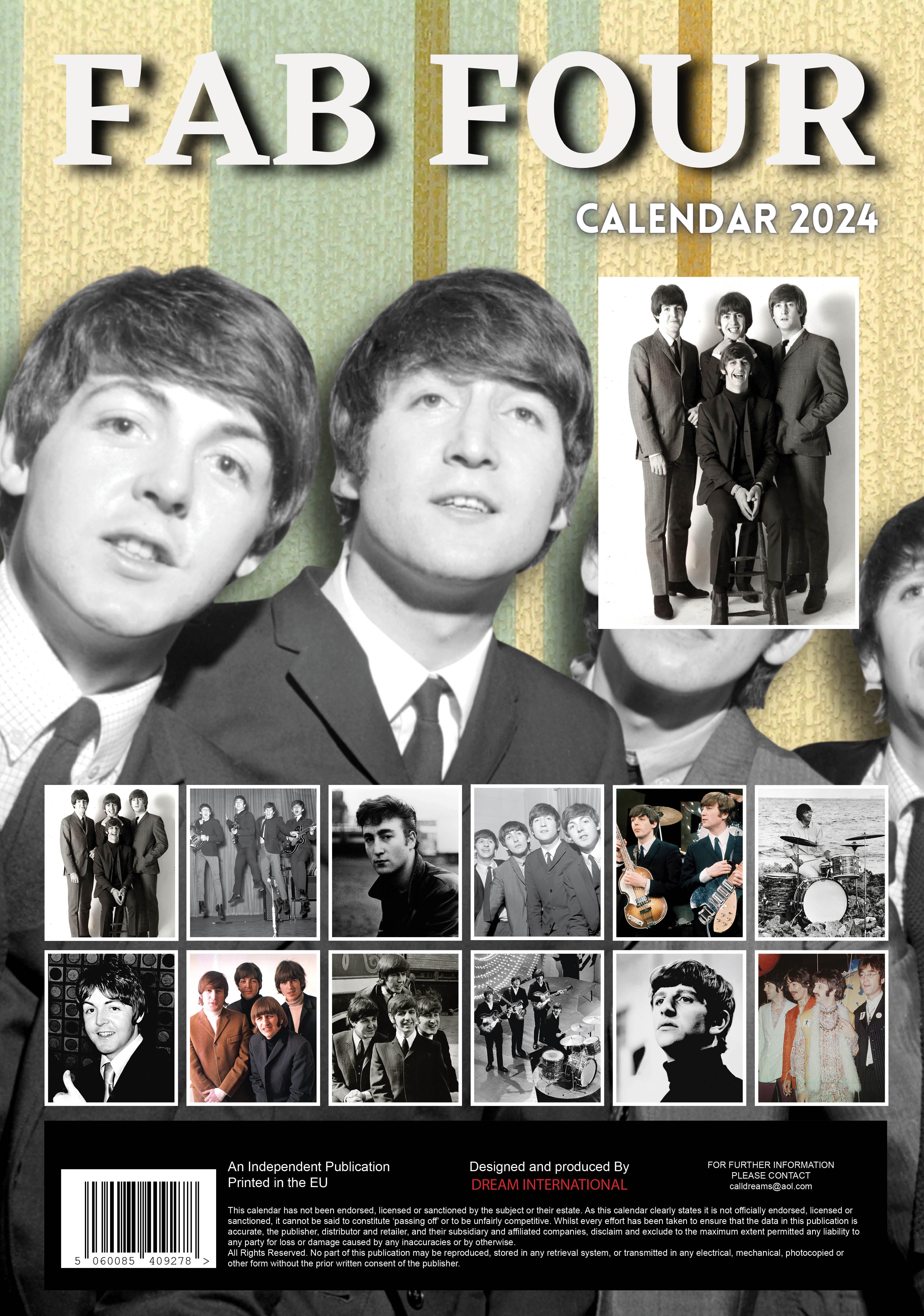 2024 Beatles (fab four) - A3 Wall Calendar  SOLD OUT