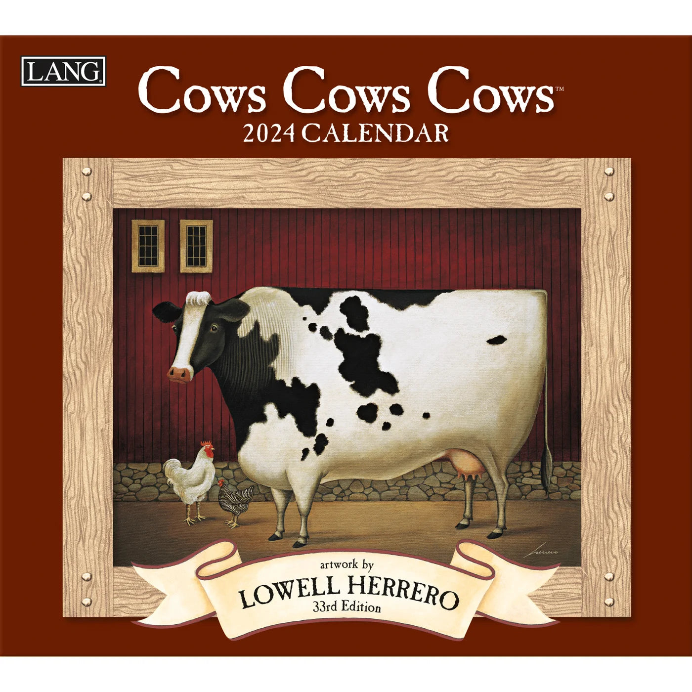 2024 LANG Cows Cows Cows By Lowell Herrero - Deluxe Wall Calendar