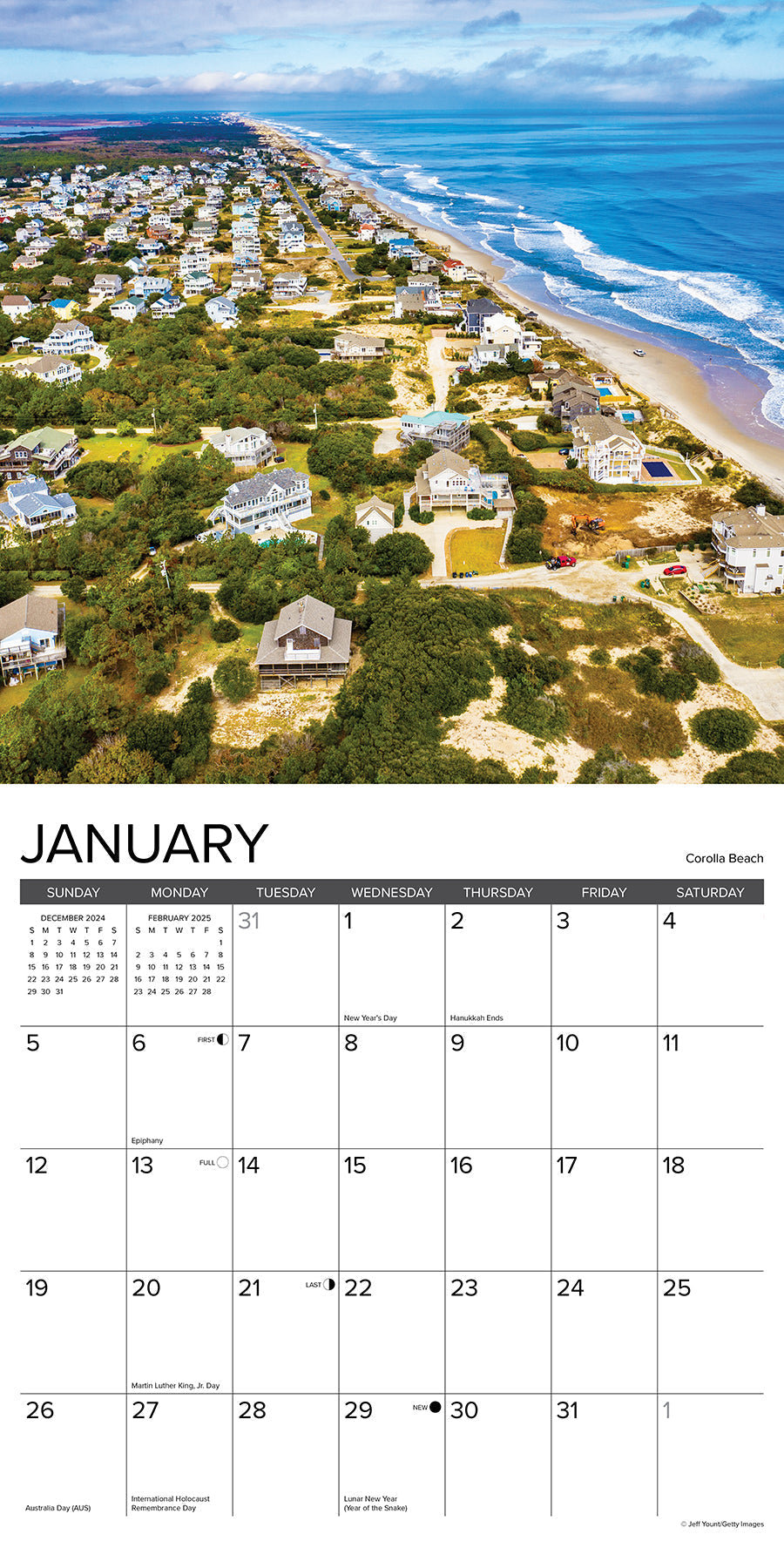 2025 Outer Banks - Square Wall Calendar (US Only)