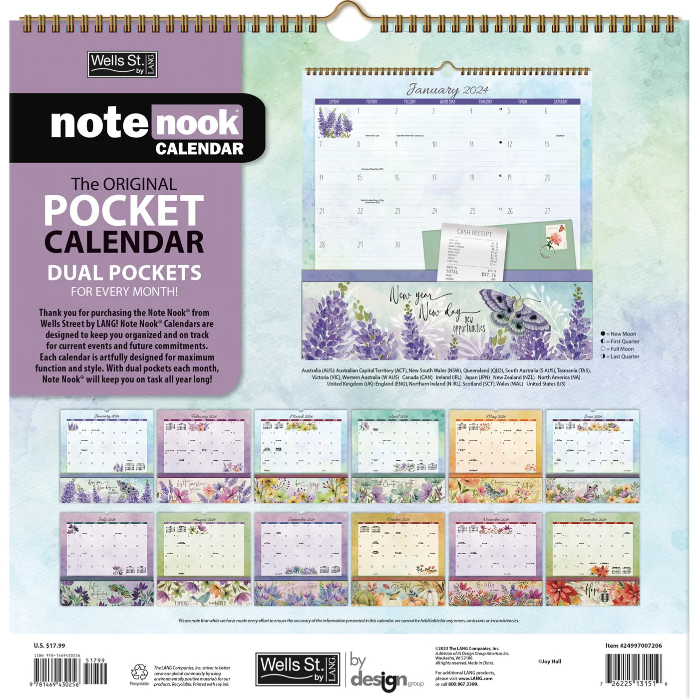 2024 Country Pleasures - Note Nook Square Wall Calendar
