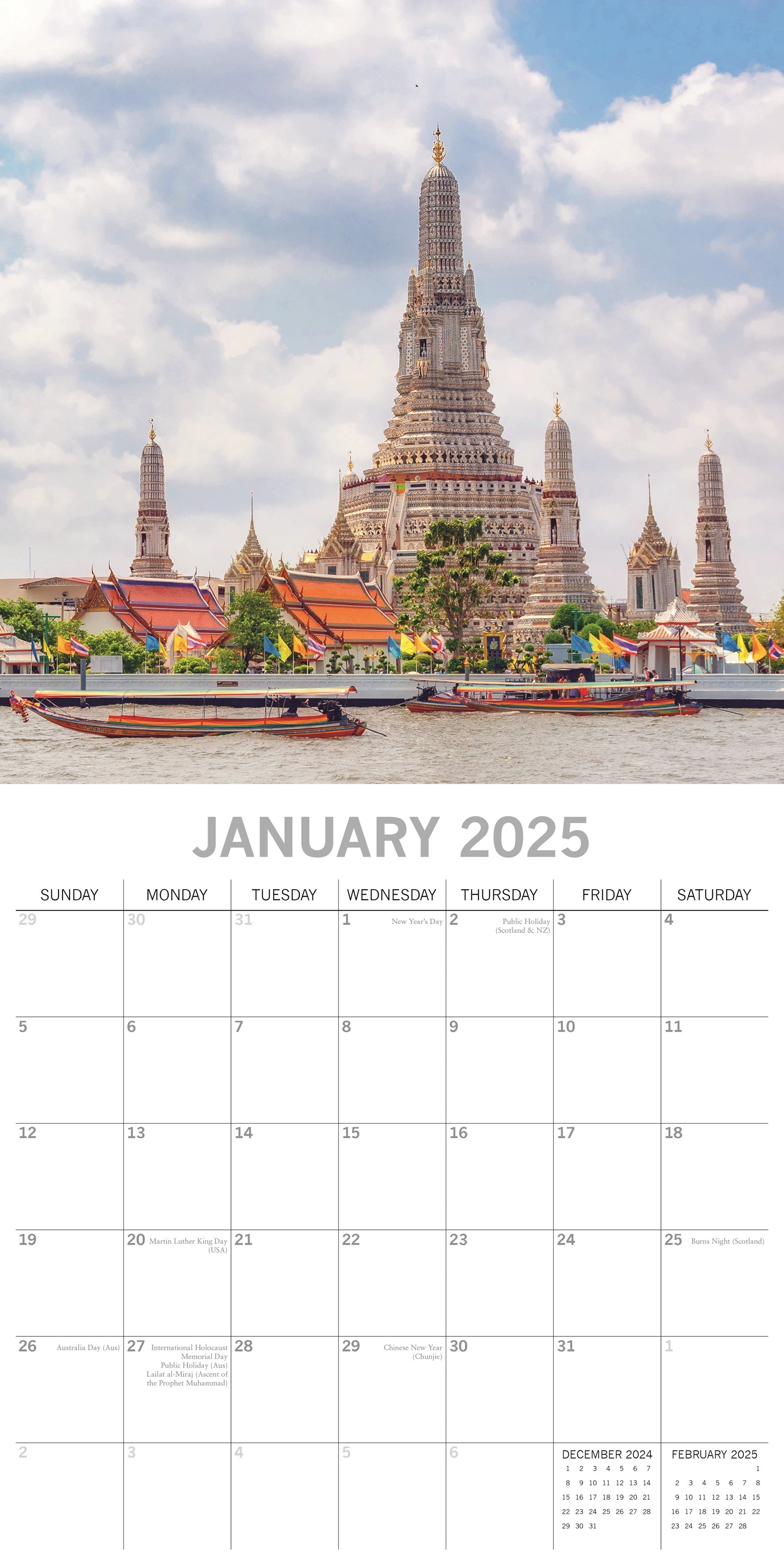 2025 Thailand - Square Wall Calendar