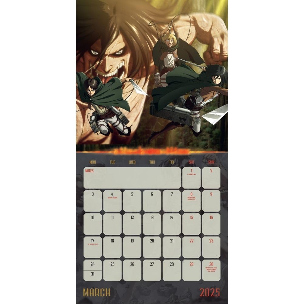 2025 Attack On Titan - Square Wall Calendar