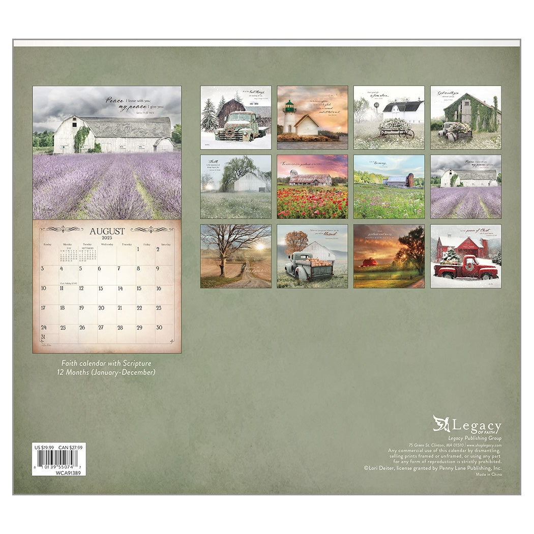 2025 Legacy Land Of Blessings - Scripture - Deluxe Wall Calendar