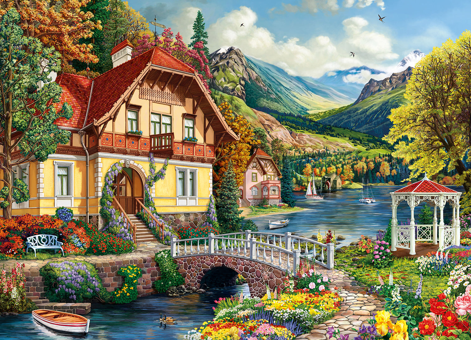 House By the Pond 1000 Piece - Jigsaw Puzzle