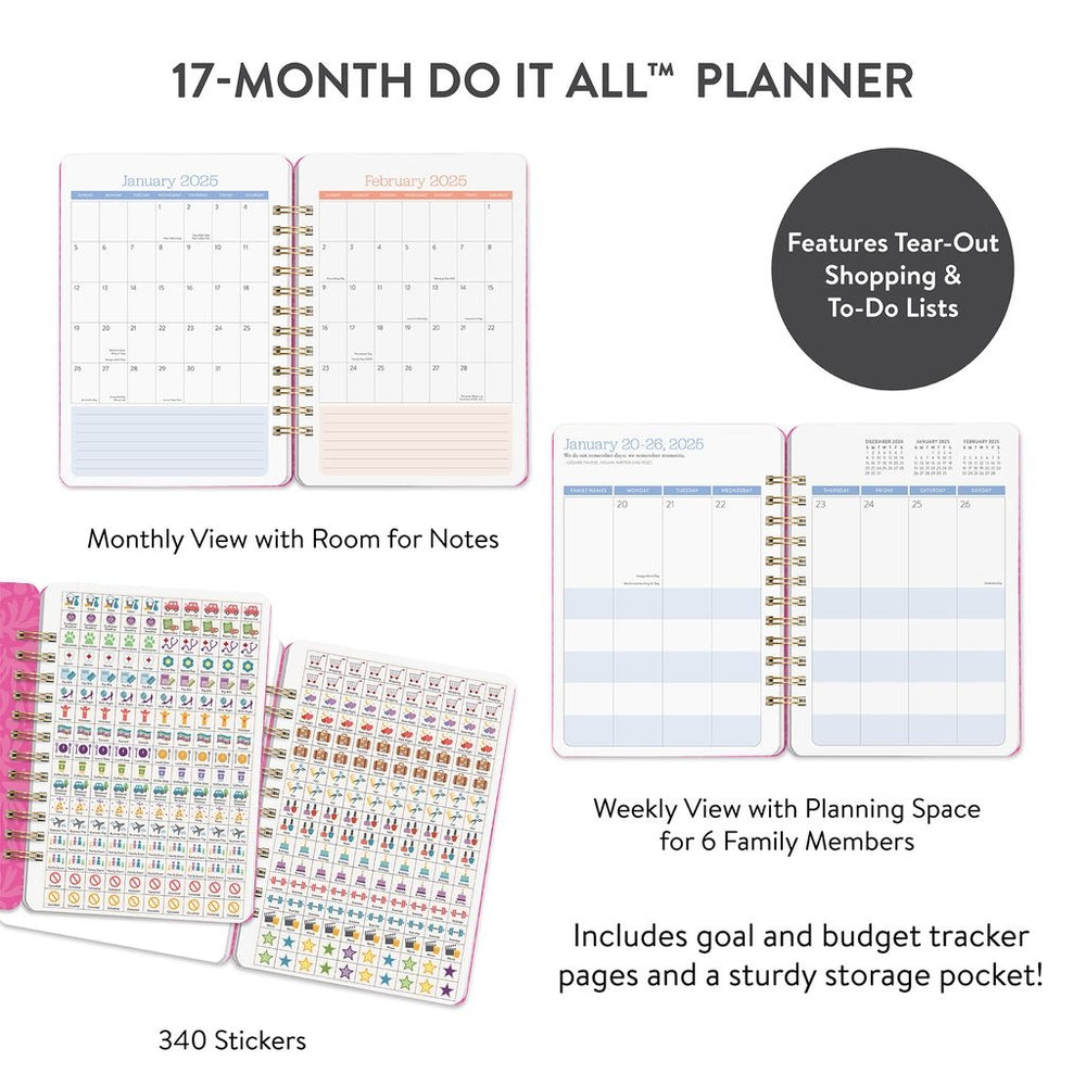 2025 Summer Poppies - Do It All Weekly & Monthly Diary/Planner