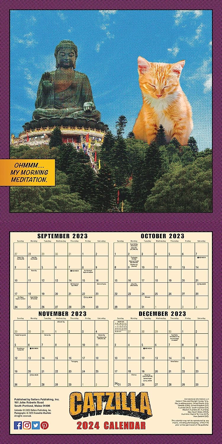 2024 Catzilla - Square Wall Calendar