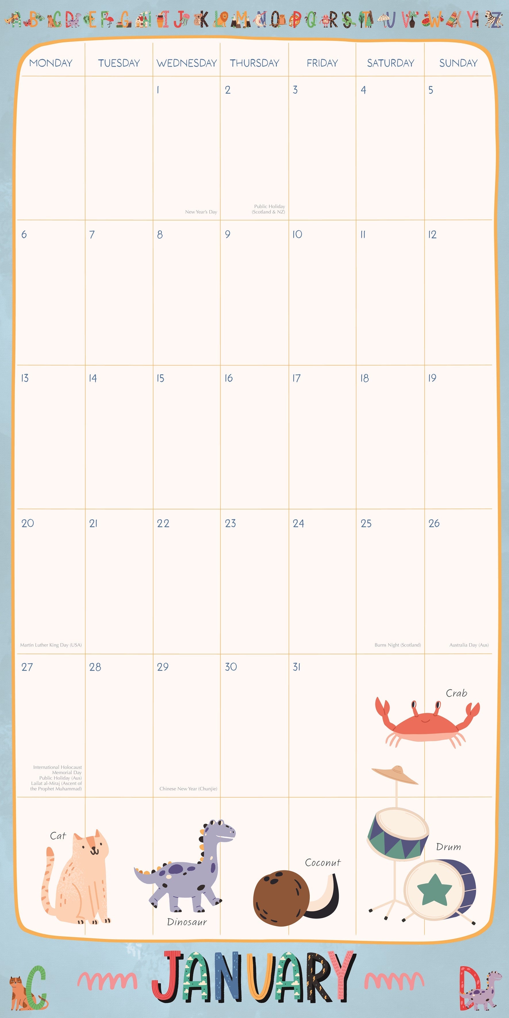 2025 My Family Organiser - Square Wall Calendar