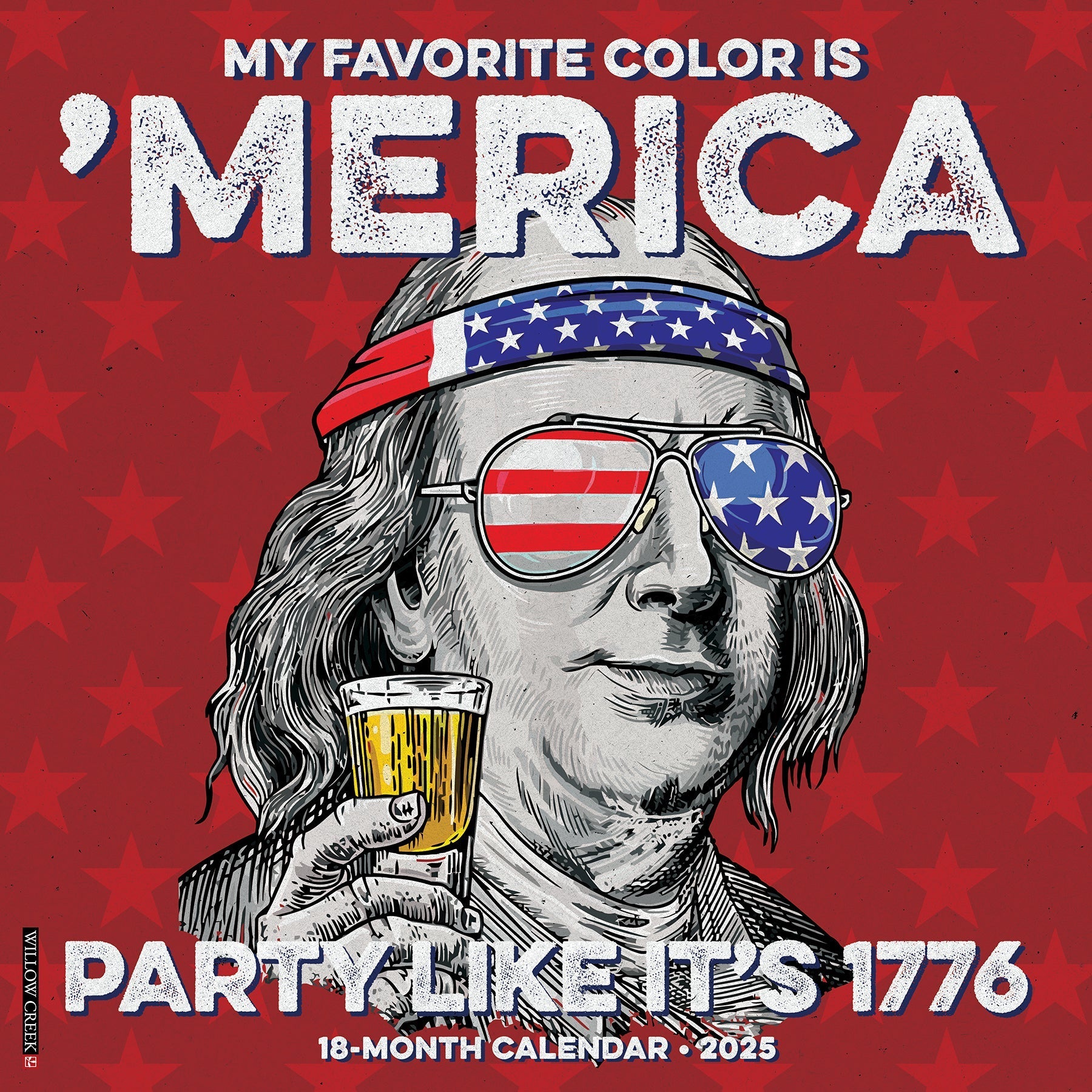 2025 My Favorite Color is 'Merica - Square Wall Calendar (US Only)