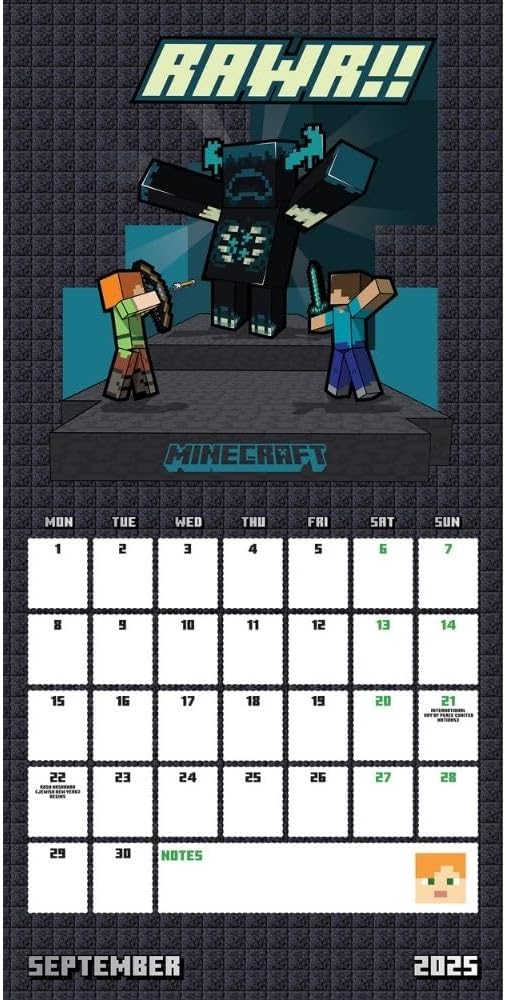 2025 Minecraft - Square Wall Calendar