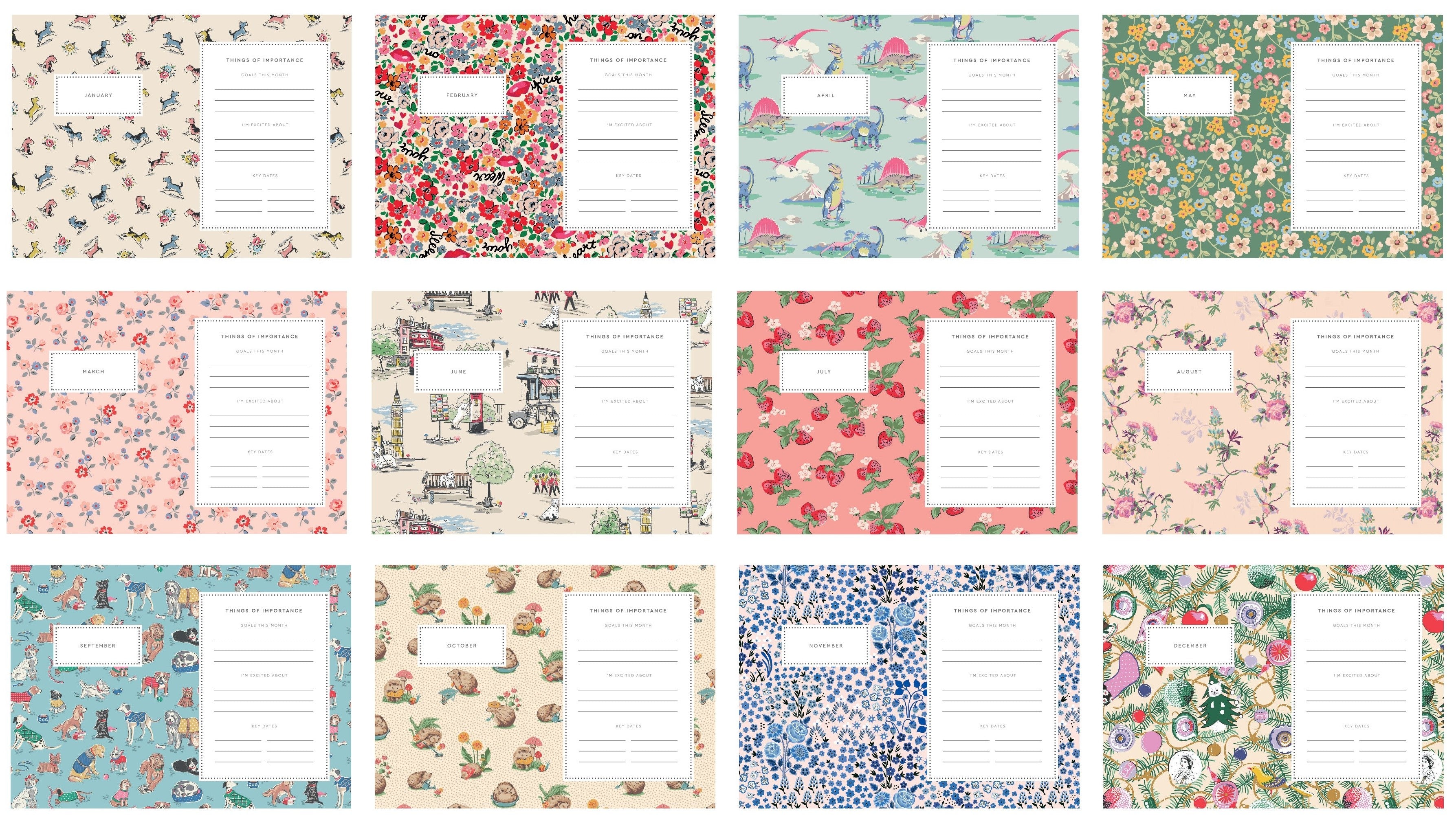 2026 Clifton Rose by Cath Kidston - Monthly & Weekly Diary/Planner