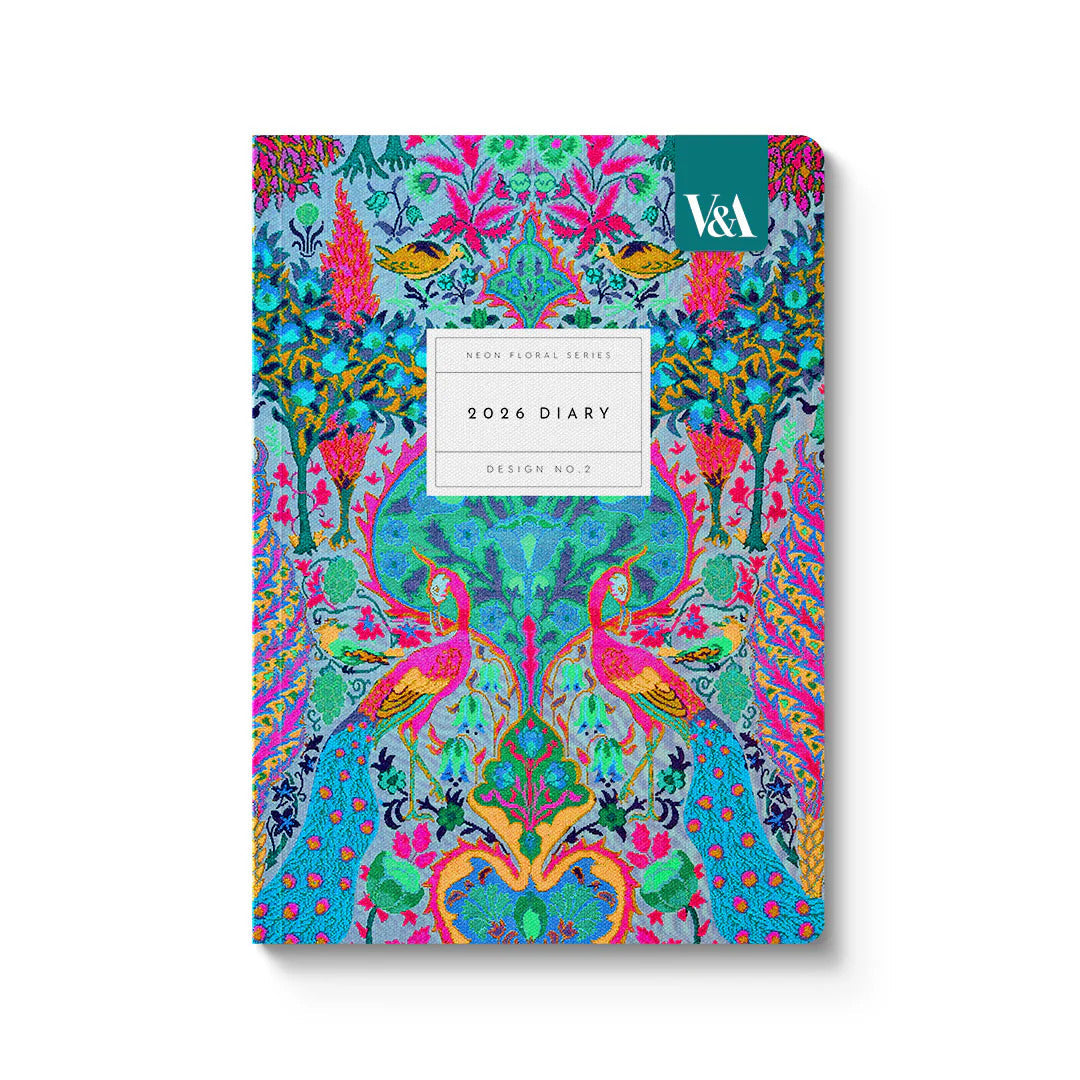2026 Neon Floral Series - Peacock - Monthly & Weekly Diary/Planner