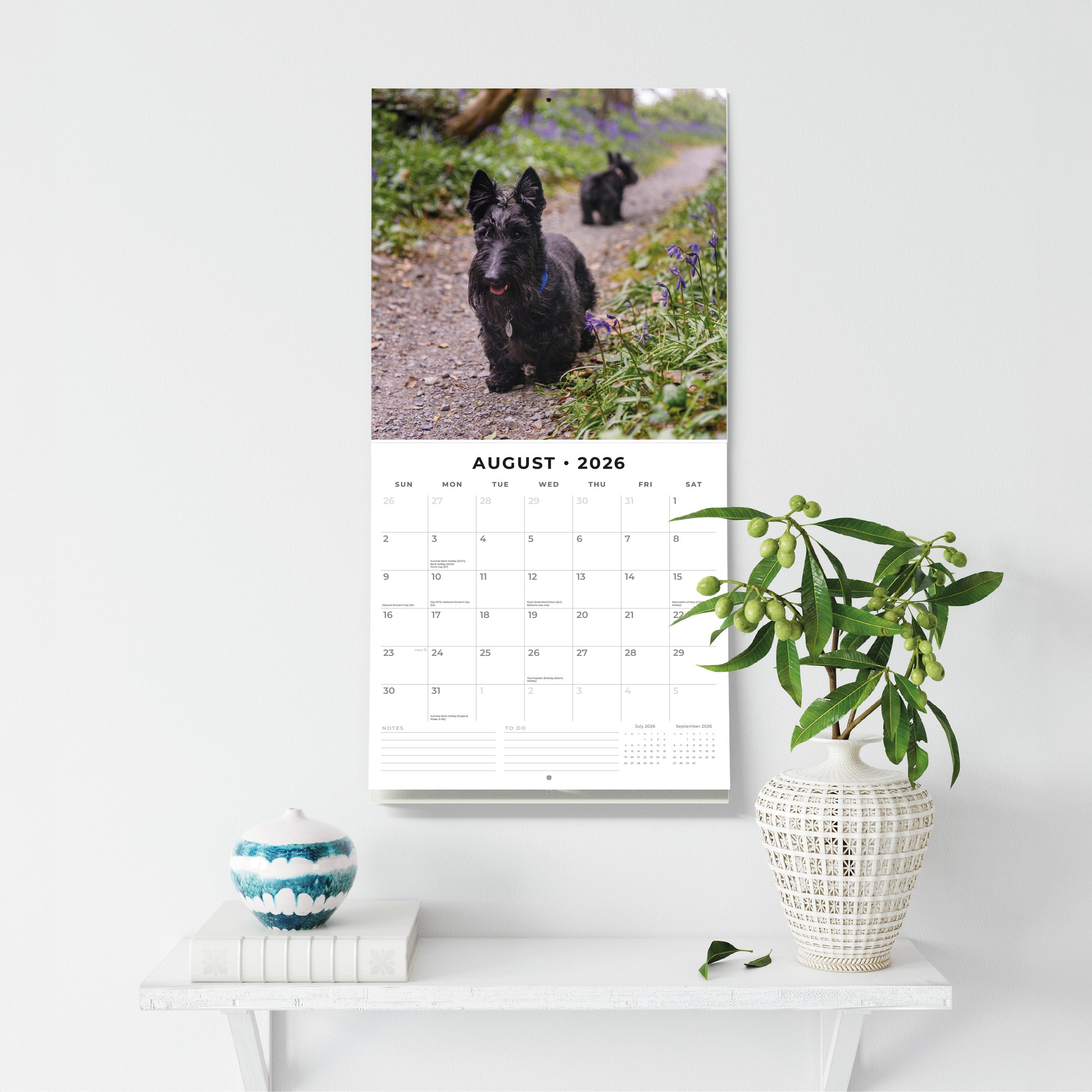 2026 Scottish Terriers - Square Wall Calendar