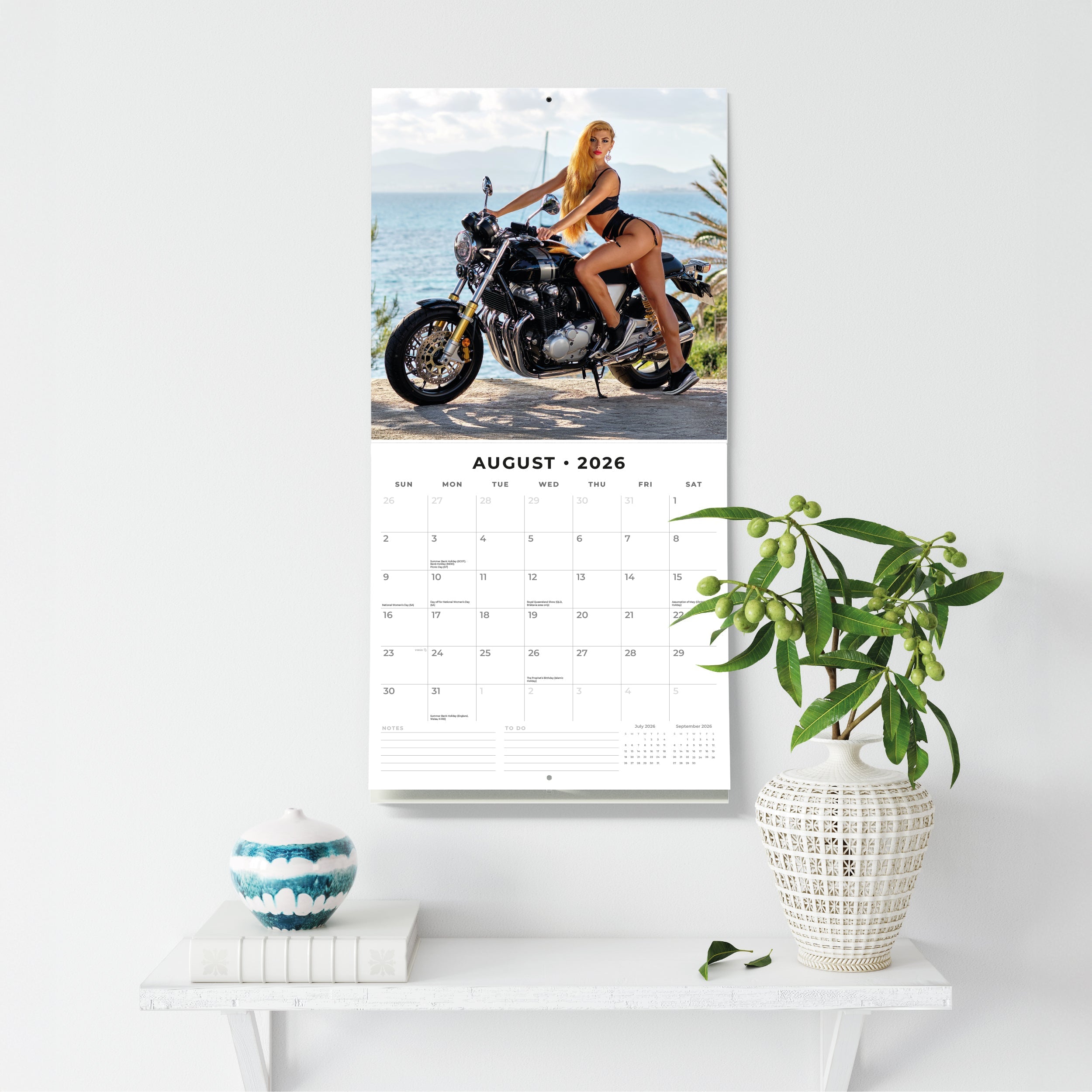 2026 Biker Girls - Square Wall Calendar