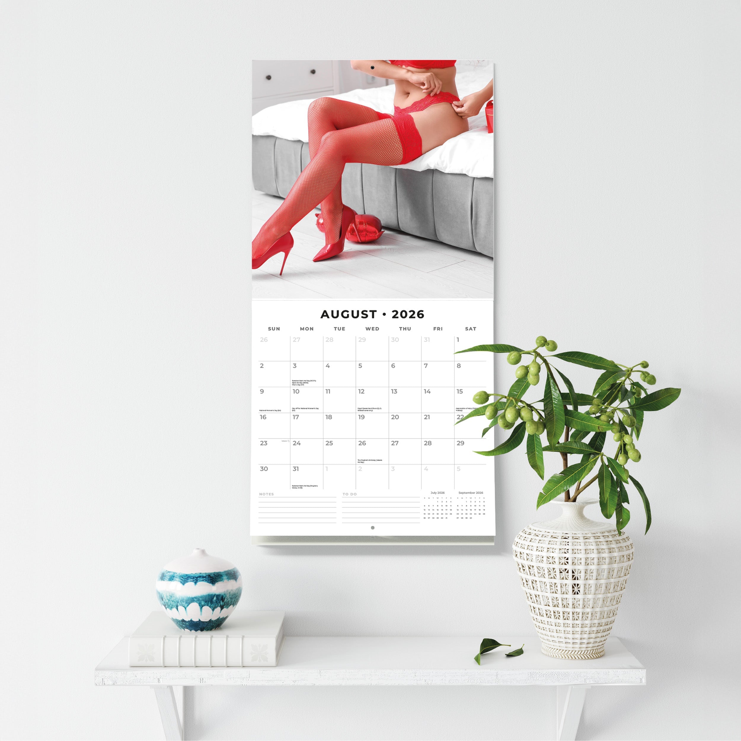 2026 Erotic Lingerie - Square Wall Calendar