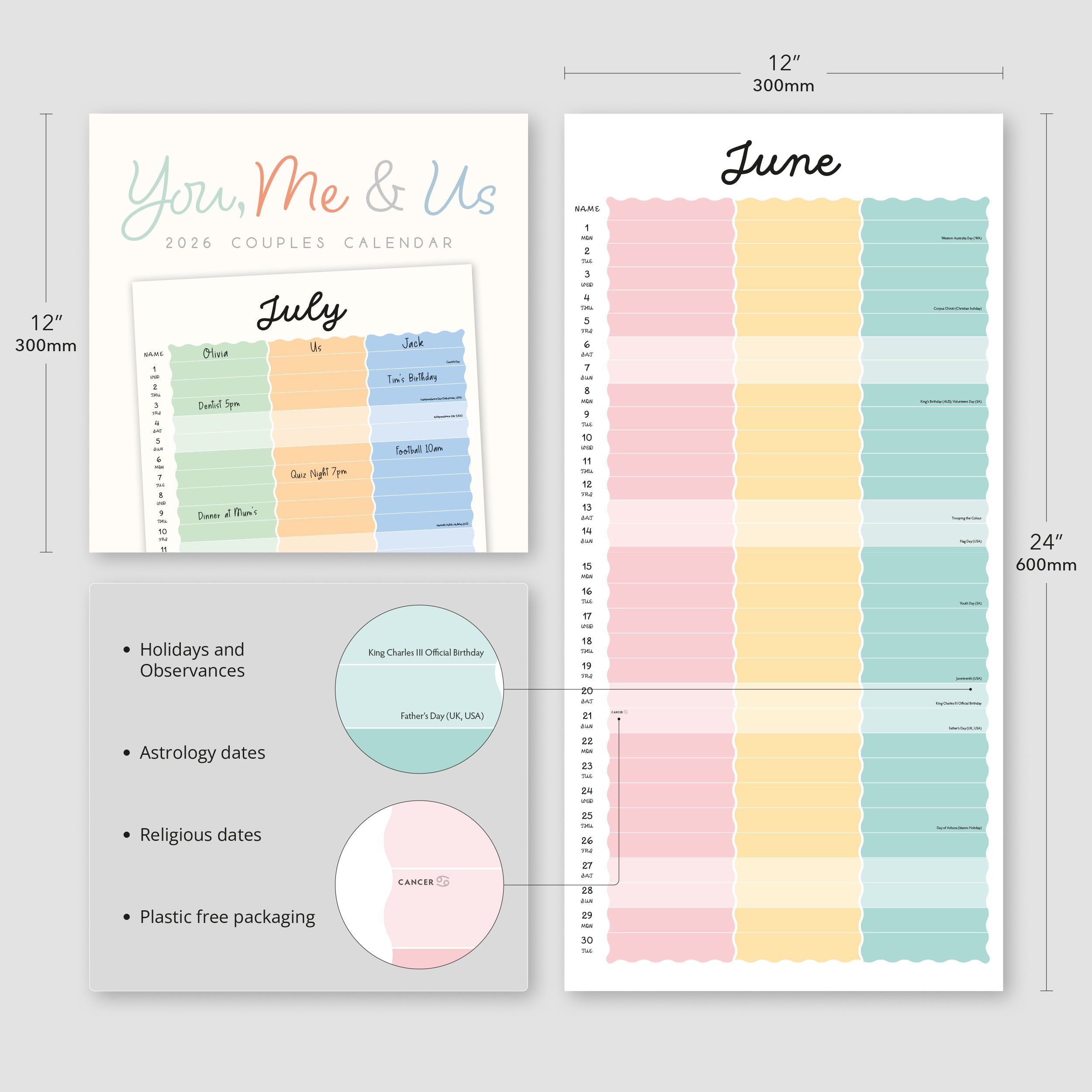 2026 You, Me & Us - Square Wall Calendar