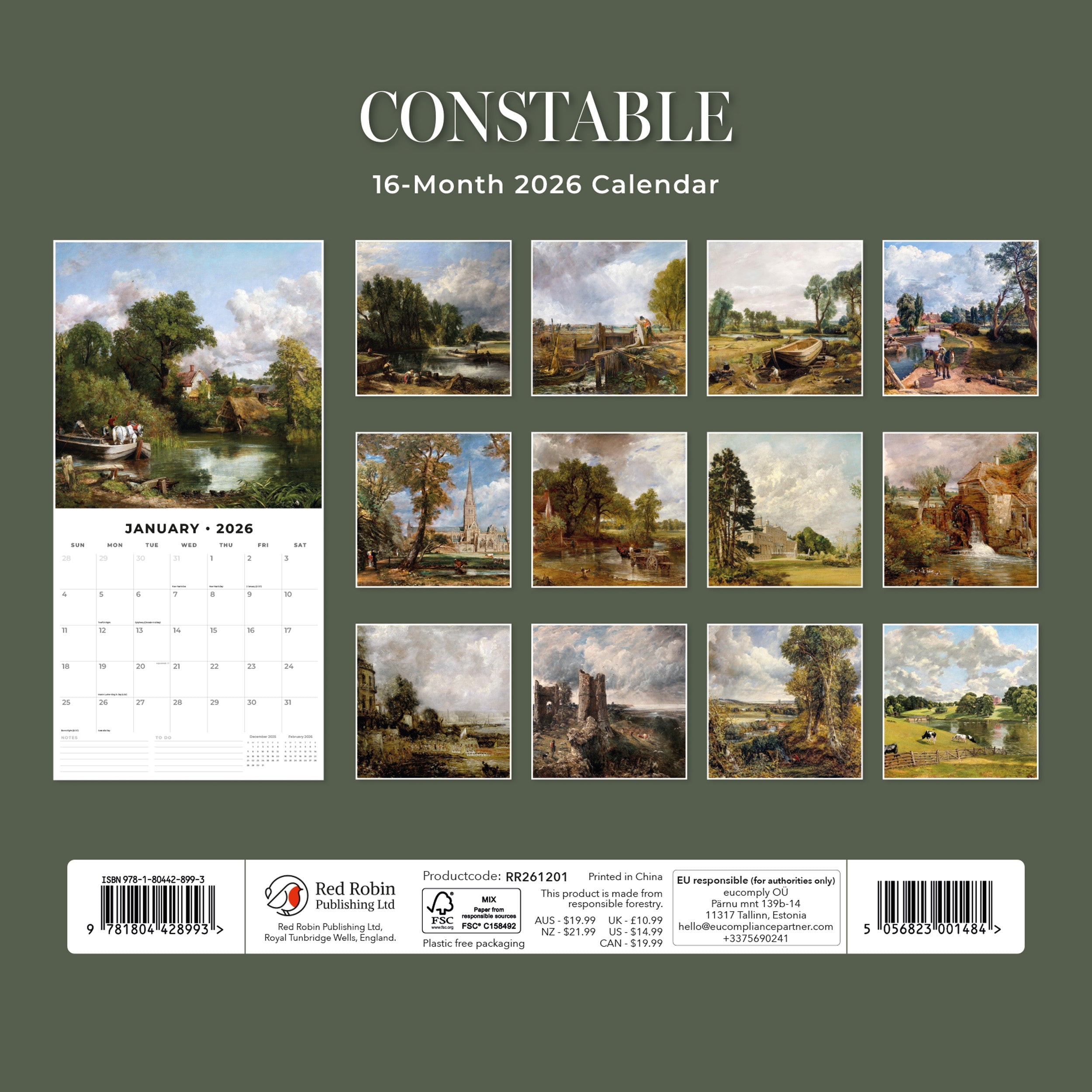 2026 Constable - Square Wall Calendar