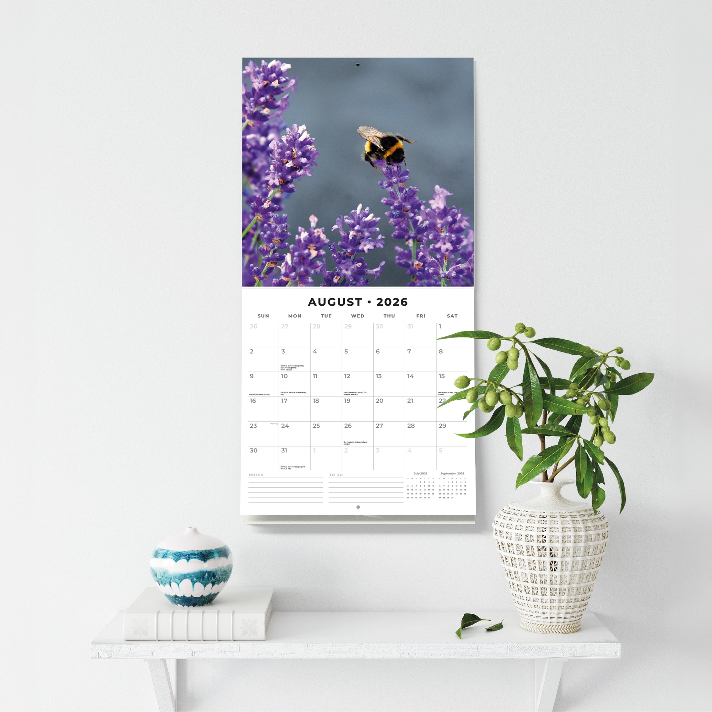 2026 Lavender - Square Wall Calendar