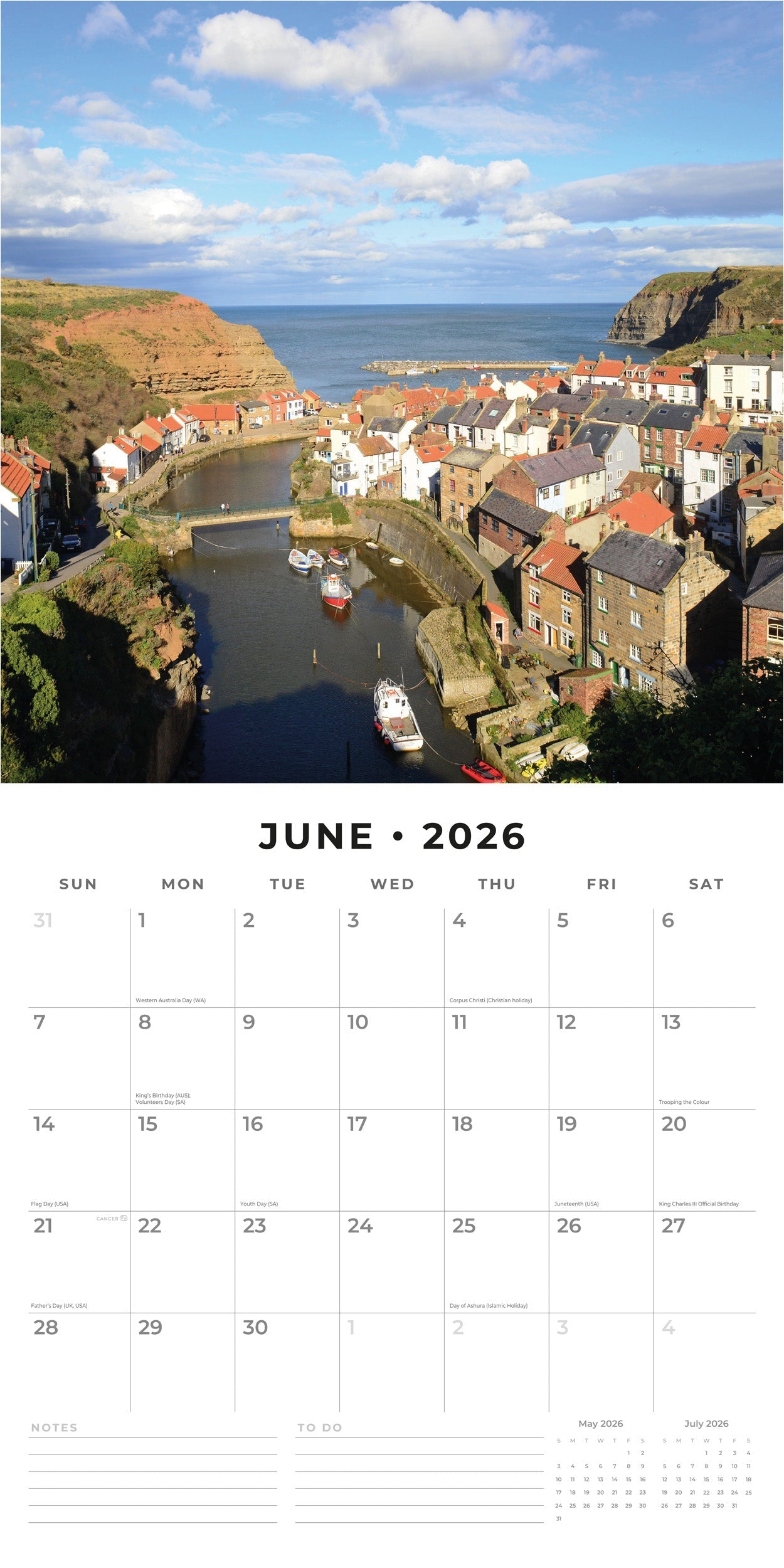2026 Britain's Most Beautiful Villages - Square Wall Calendar