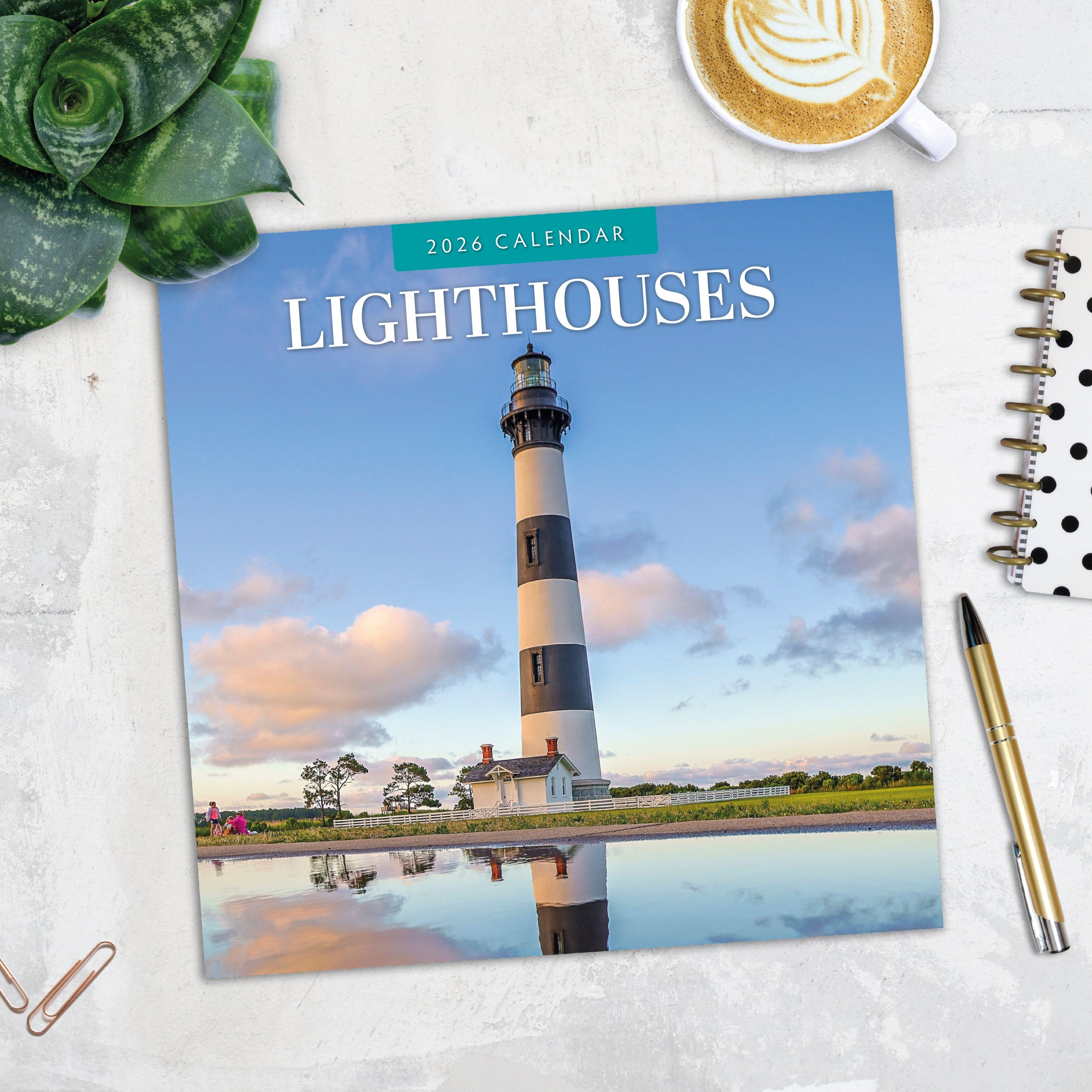 2026 Lighthouses - Square Wall Calendar
