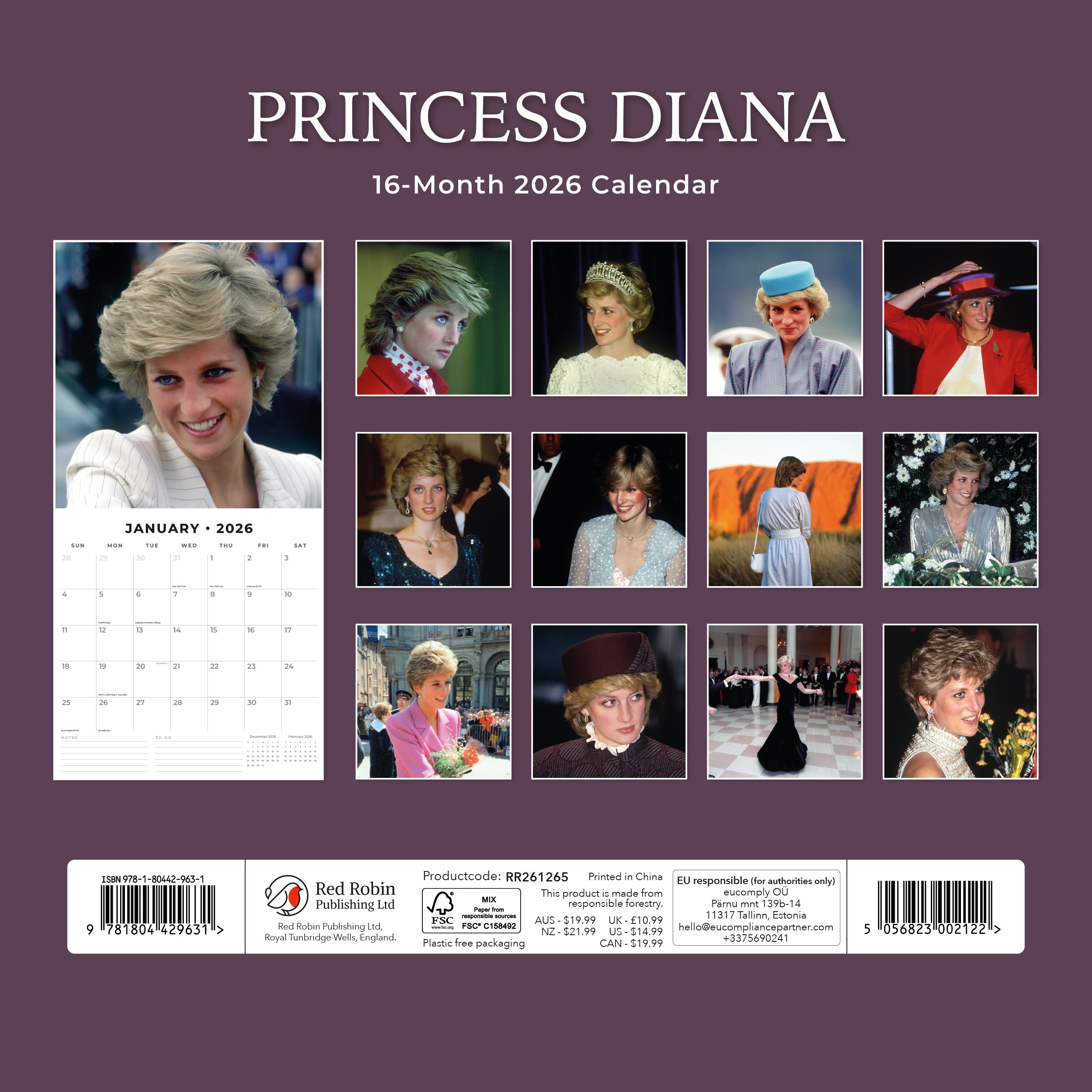 2026 Diana - Square Wall Calendar