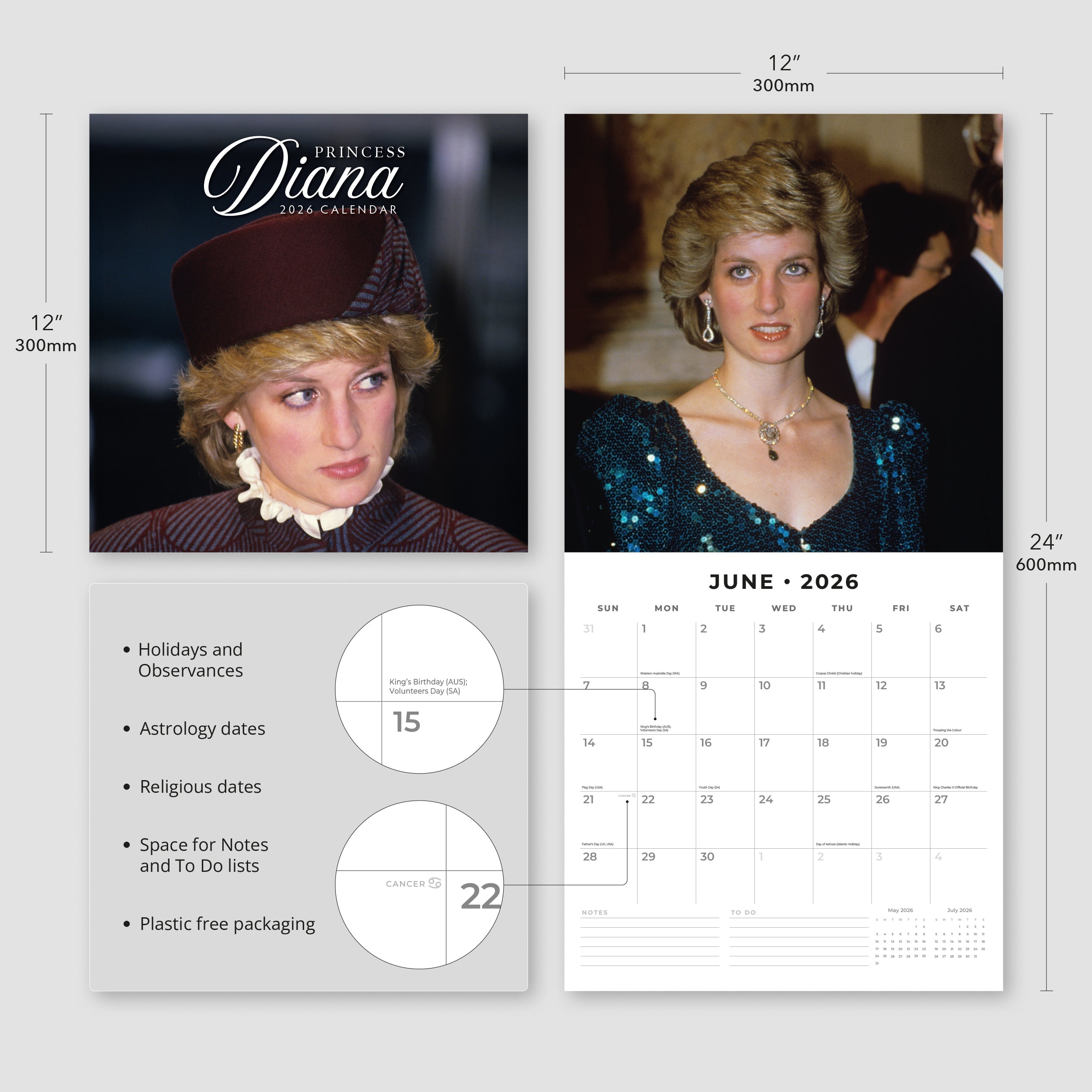 2026 Diana - Square Wall Calendar