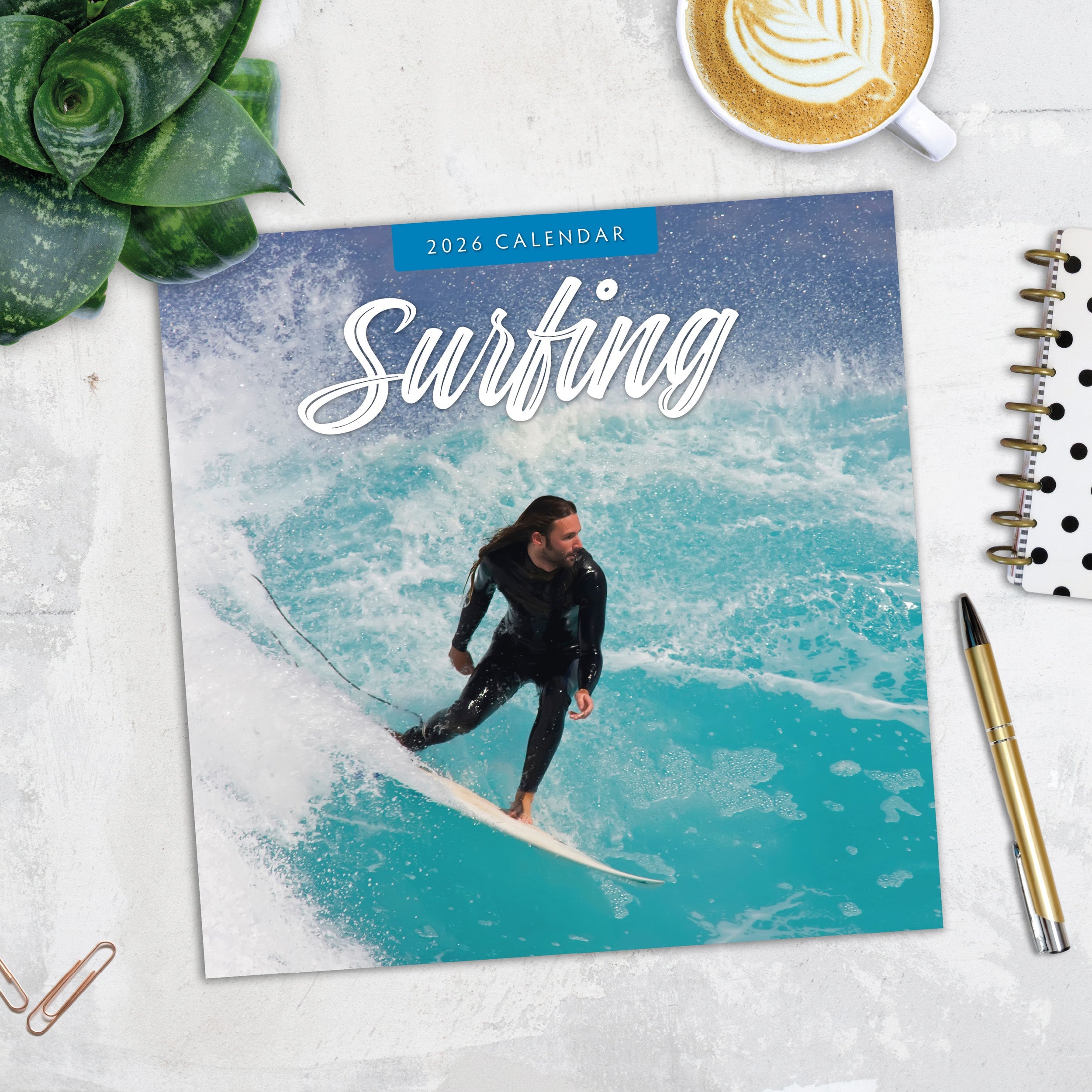2026 Surfing - Square Wall Calendar