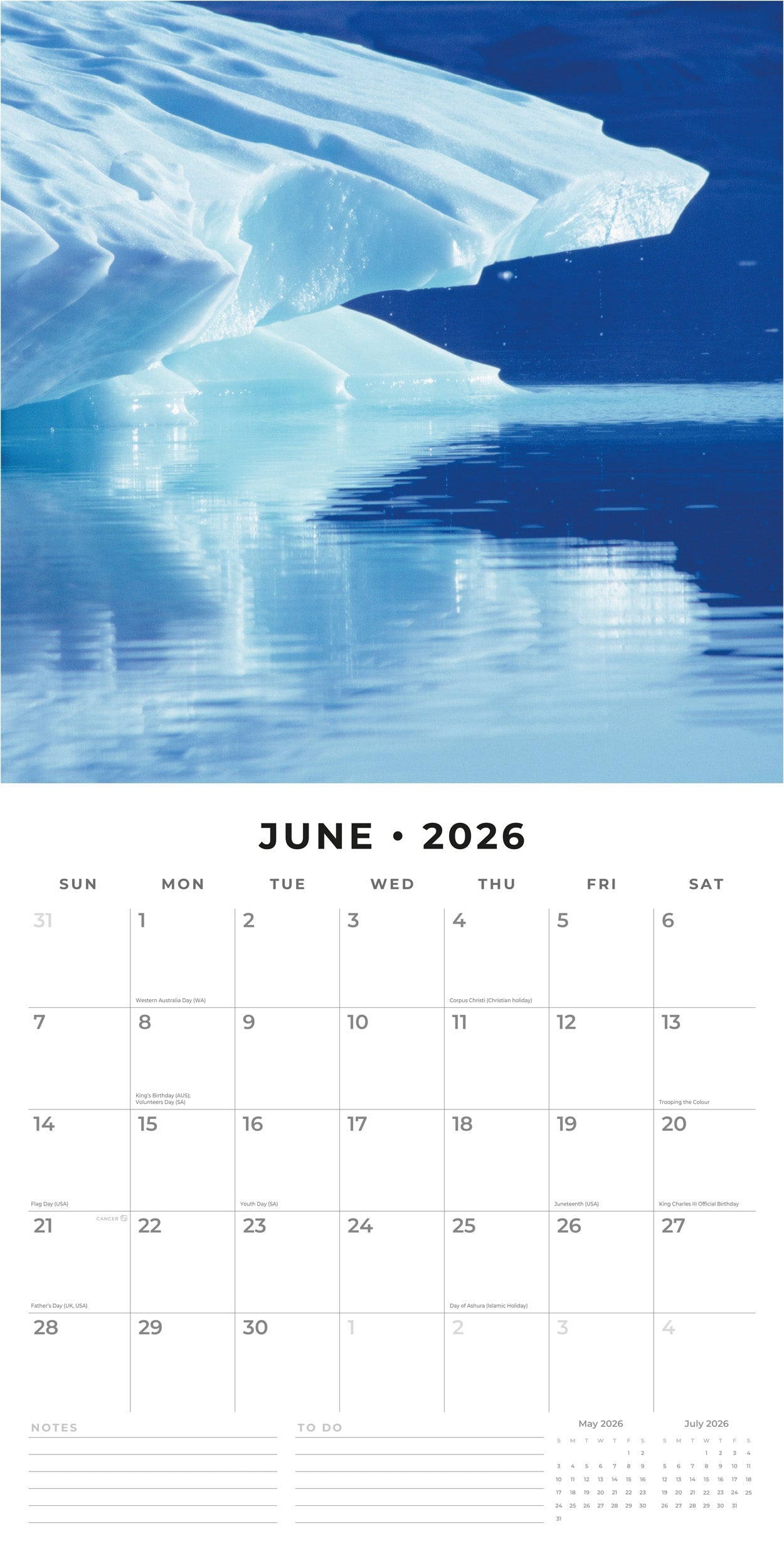 2026 Arctic - Square Wall Calendar