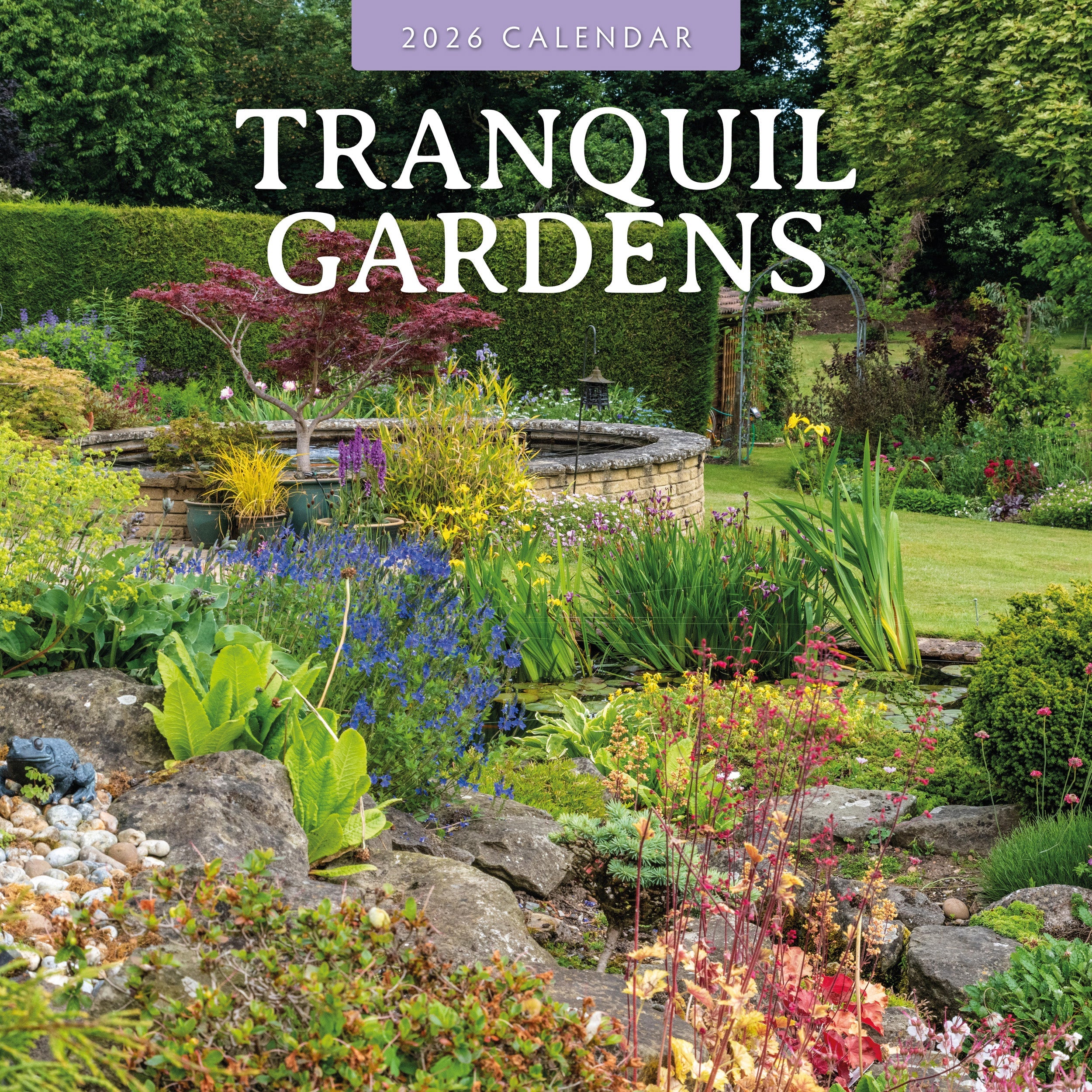 2026 Tranquil Gardens - Square Wall Calendar