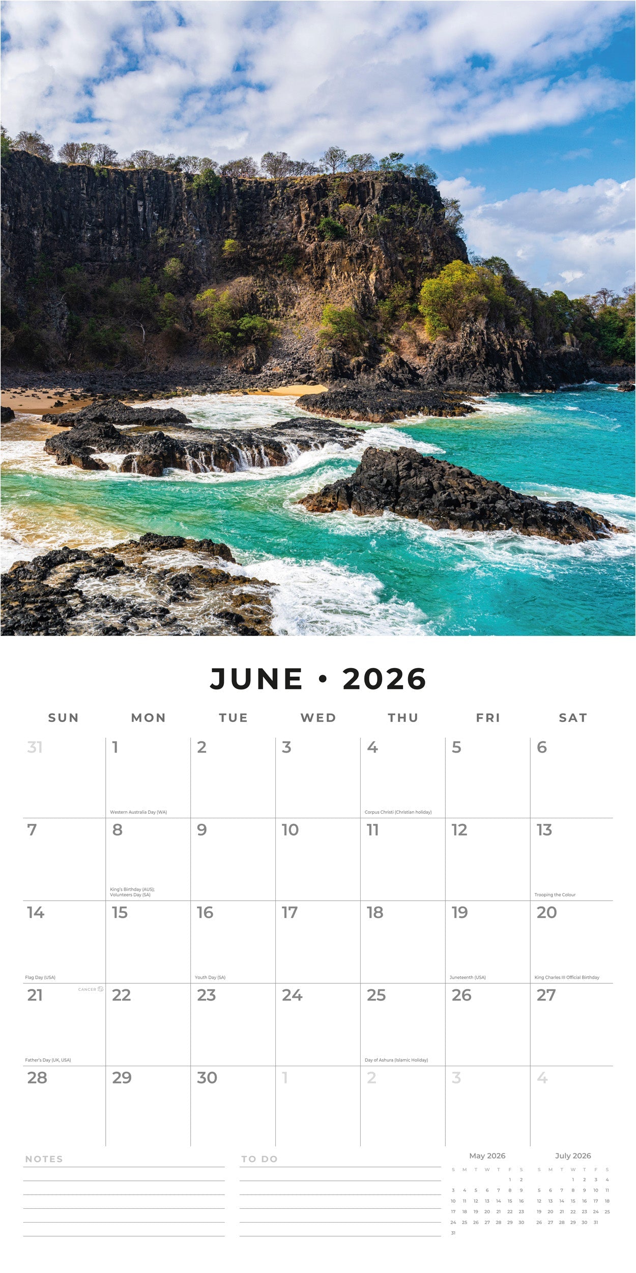 2026 Brazil - Square Wall Calendar