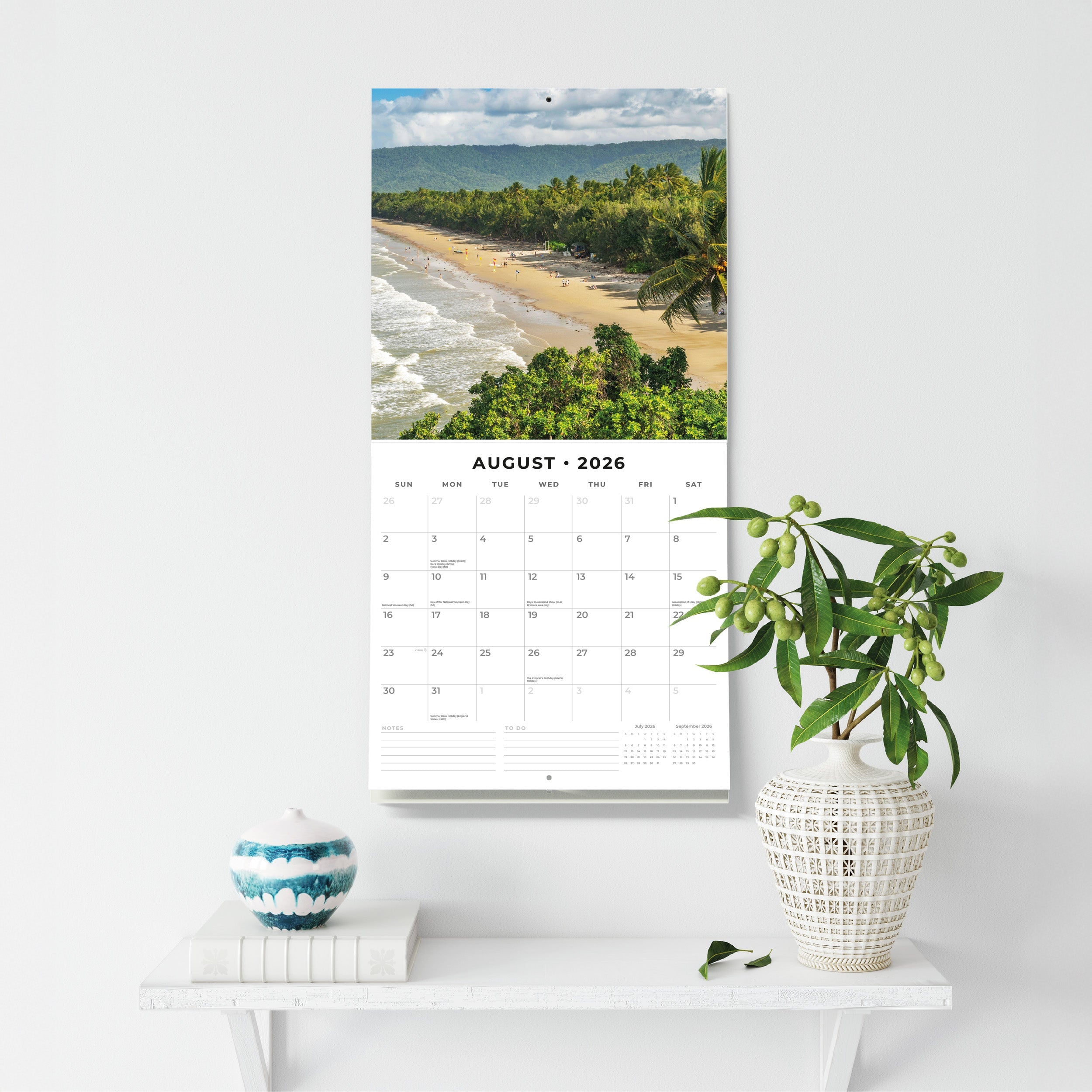2026 Coastlines of Australia - Square Wall Calendar