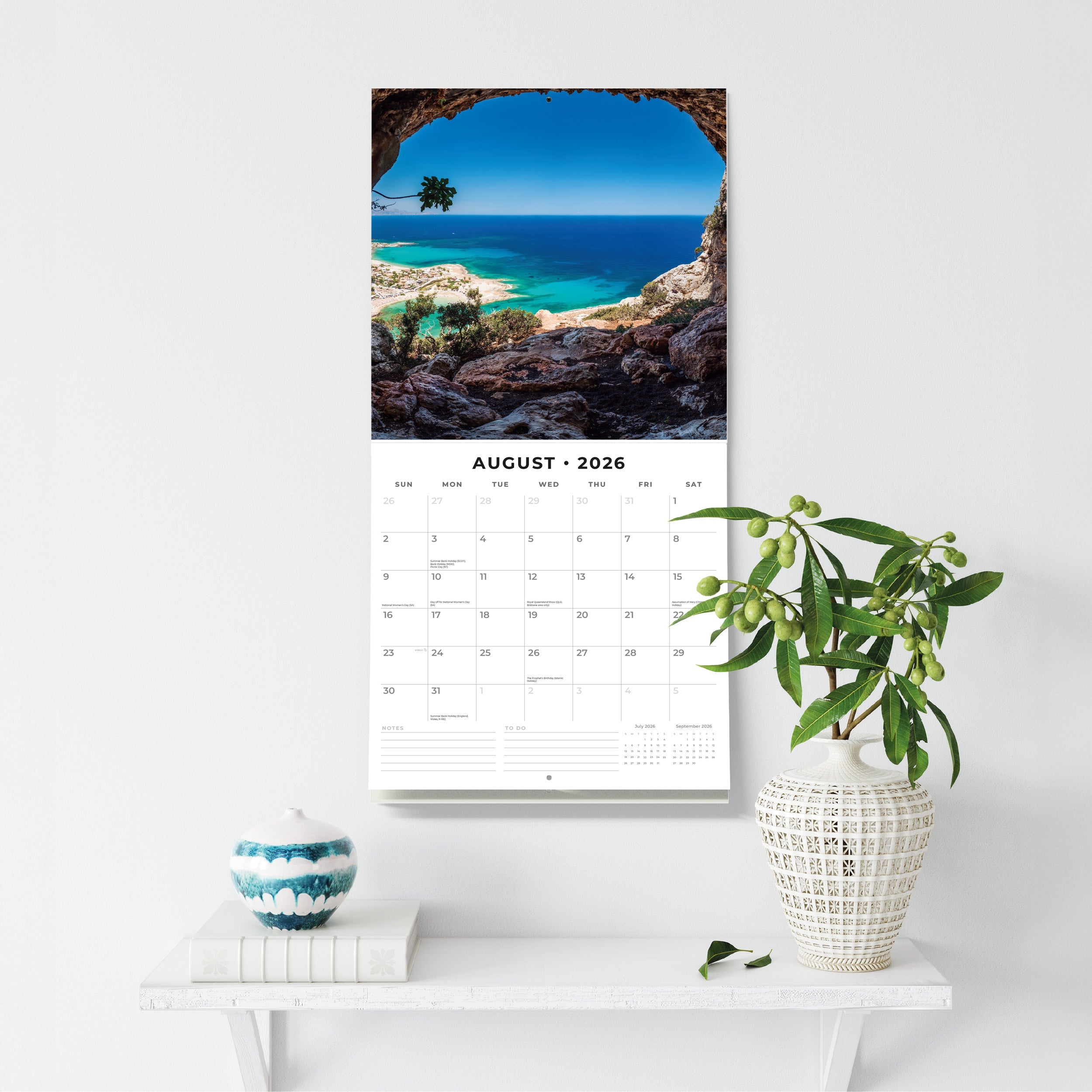 2026 Greek Islands - Square Wall Calendar