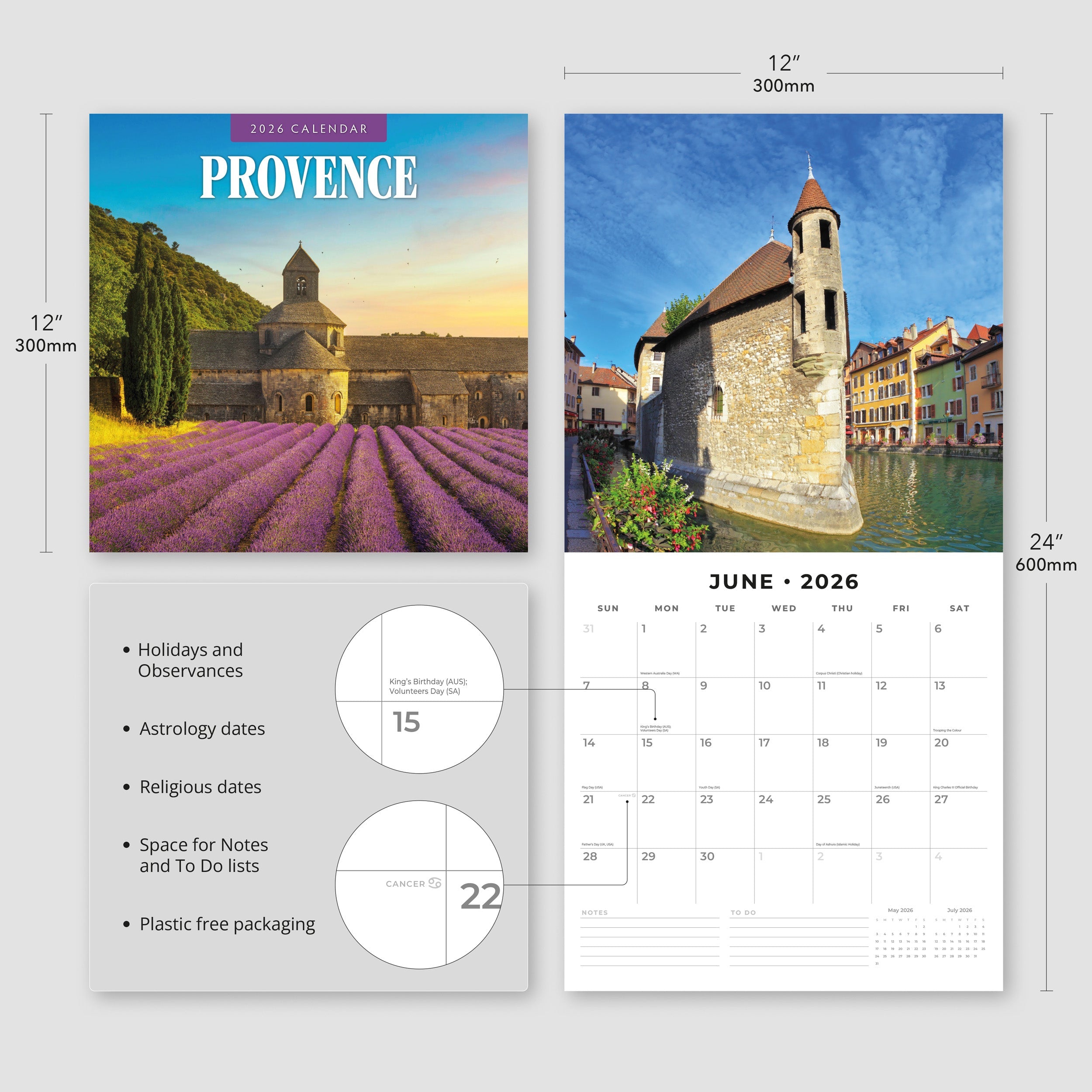 2026 Provence - Square Wall Calendar