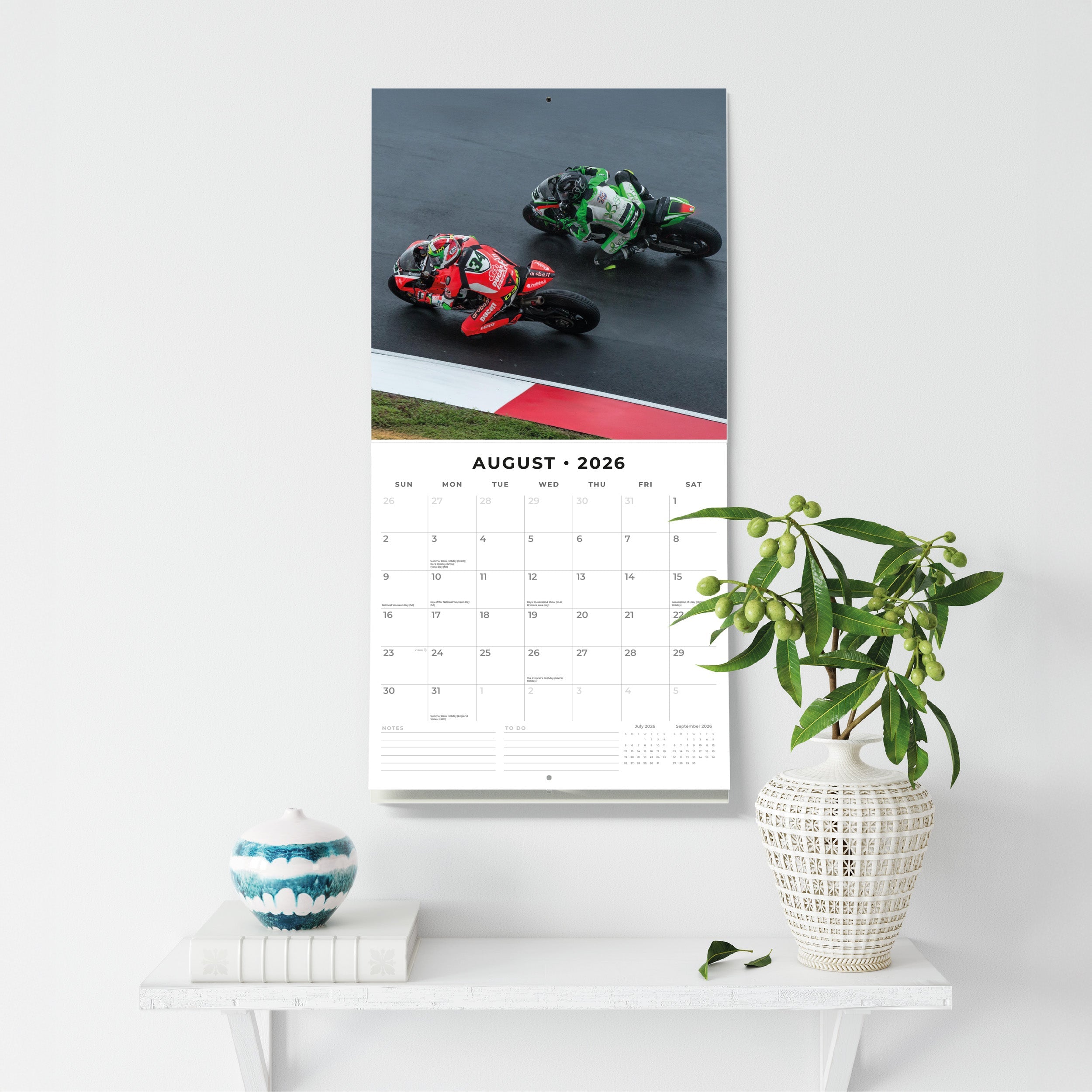 2026 Superbikes - Square Wall Calendar