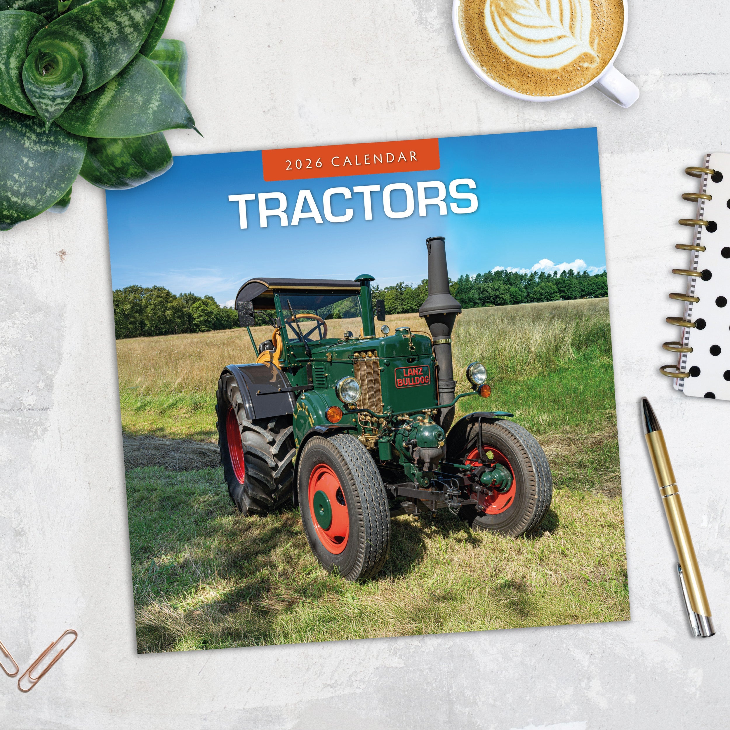 2026 Tractors - Square Wall Calendar